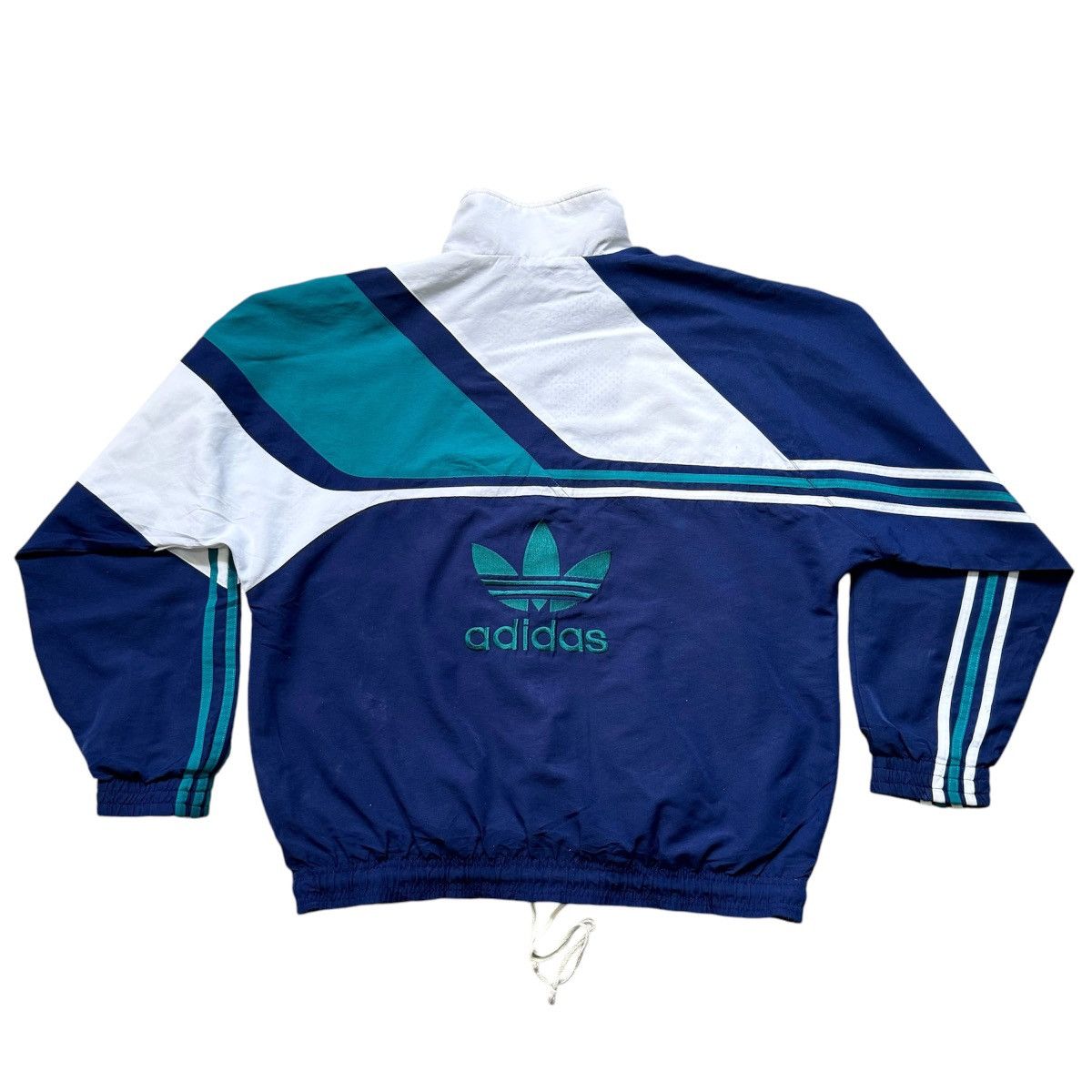 Adidas Vintage 9s Adidas Big Trefoil Windbreaker Jacket Size US M / EU 48-50 / 2 - 2 Thumbnail
