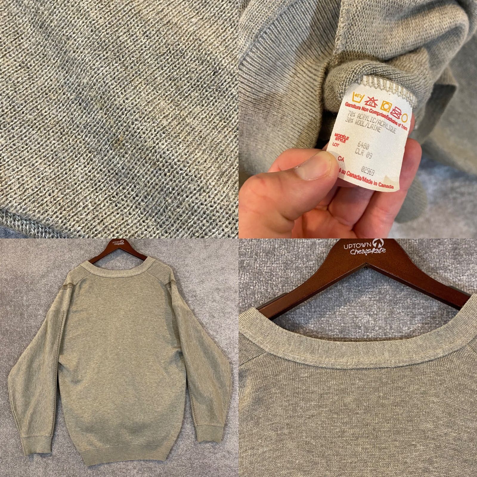 Vintage VINTAGE Cooper Sweater Cardigan Mens XL Gray Wool Blend Knit Pockets Made In Canada Pullover Size US XL / EU 56 / 4 - 8 Thumbnail