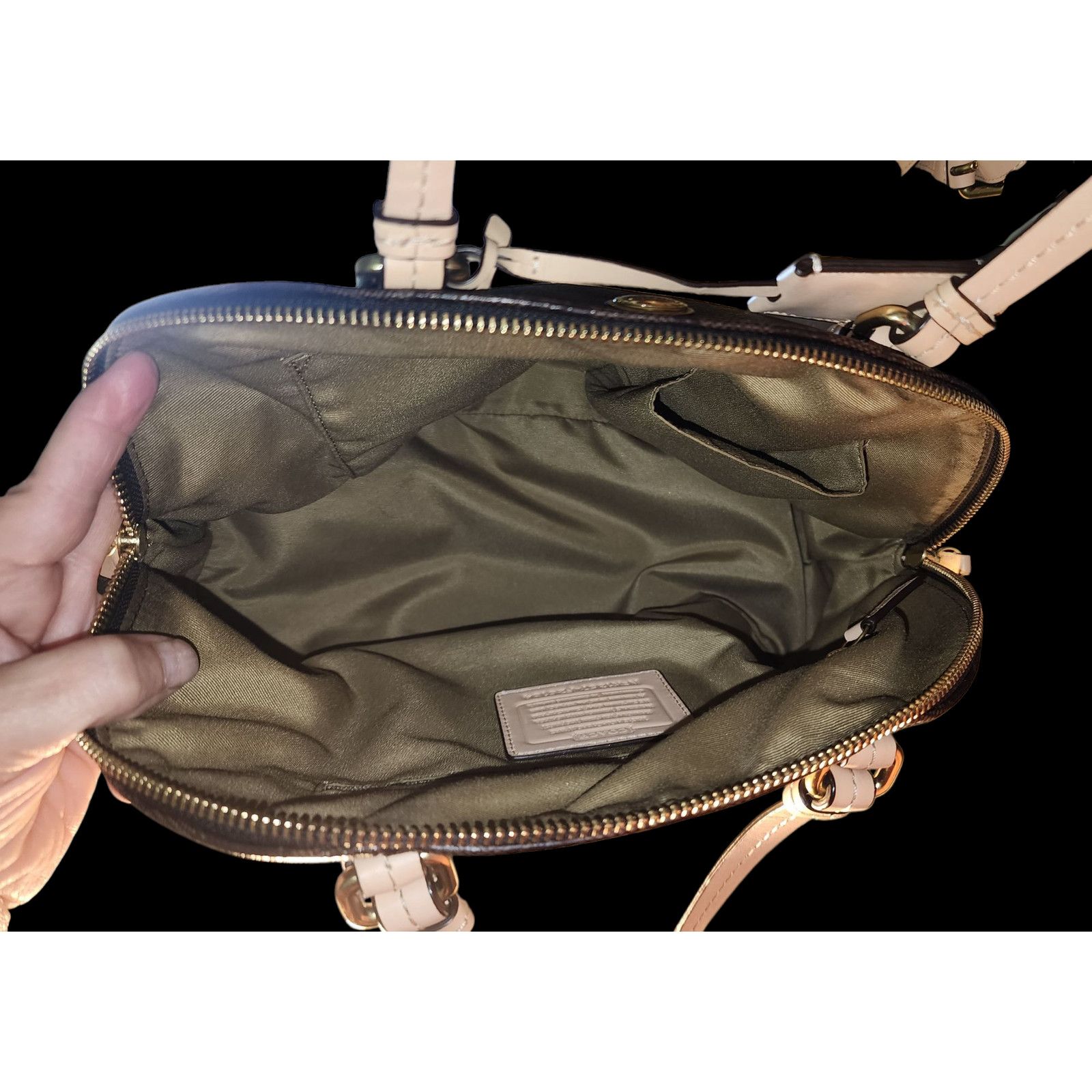 Coach Coach F26184 Signature Petyon Cora Brown Coated Canvas Domed Size ONE SIZE - 3 Thumbnail
