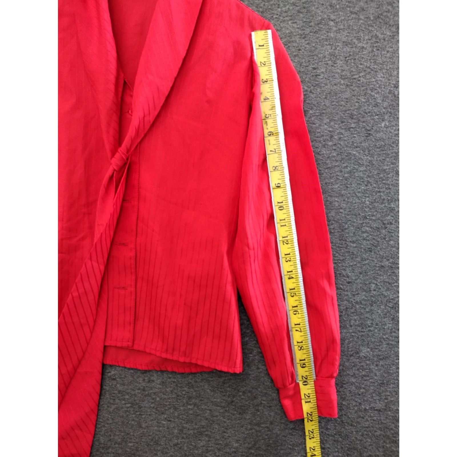 Vintage Unbranded Women's Red Tie Neck Blouse Size M Size M / US 6-8 / IT 42-44 - 5 Thumbnail
