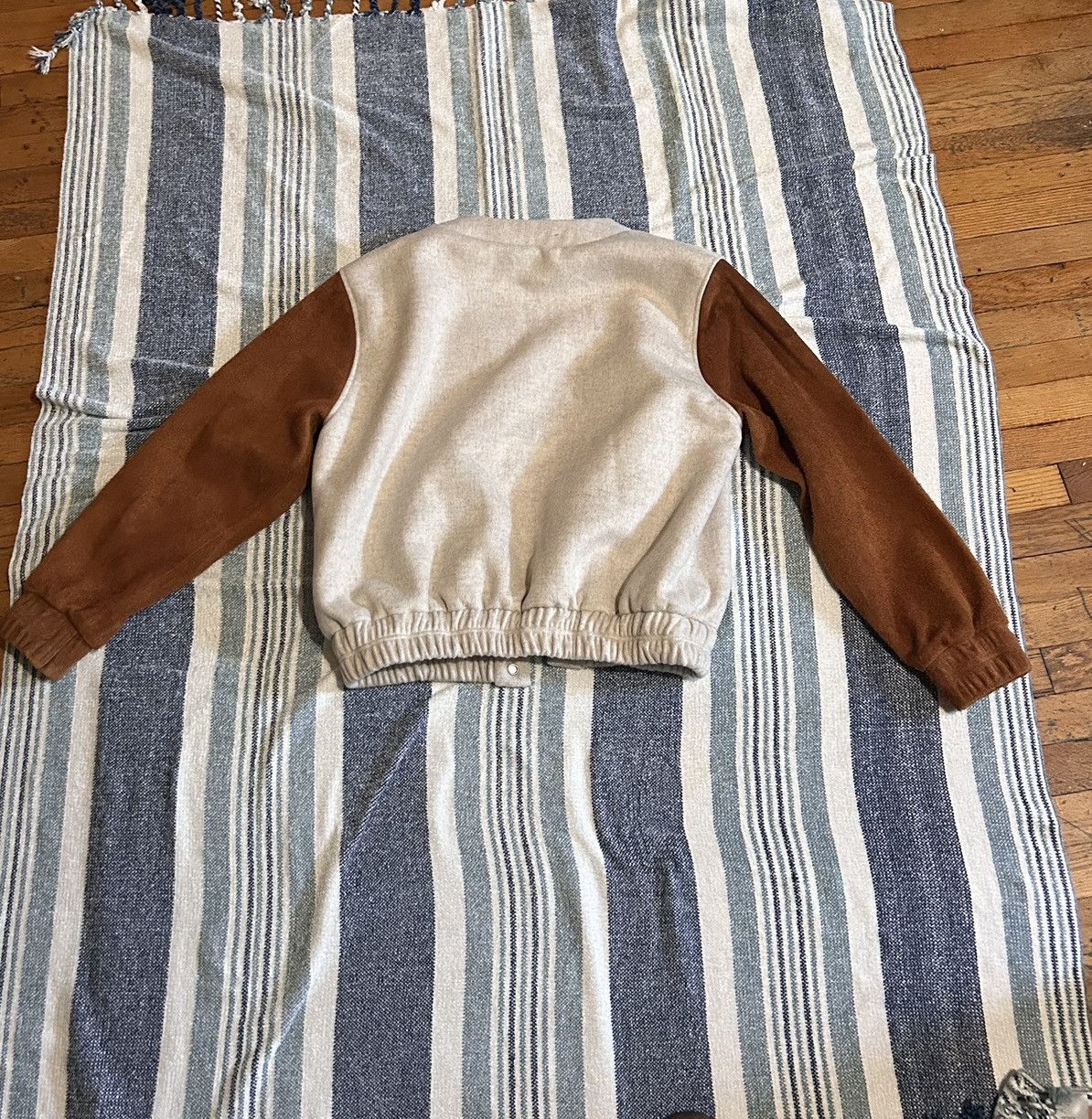Rhude Rhude Wool Leather Designer Bomber Varsity Jacket Cardigan Size US M / EU 48-50 / 2 - 2 Thumbnail