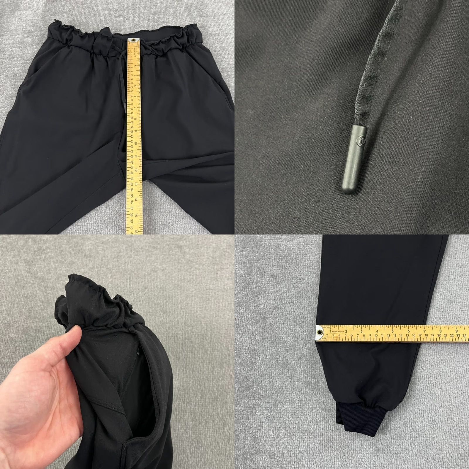 Lululemon VINTAGE LULULEMON Joggers Womens Size 8 Black Keep Moving Running Tapered Leg Gym W5CV4S Size 30" / US 8 / IT 44 - 8 Thumbnail
