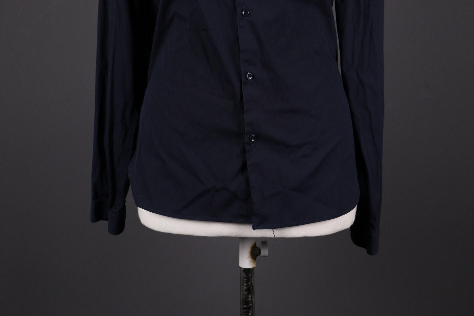 The Kooples The Kooples Fitted Navy Black Long Sleeve Blouse Shirt Size M / US 6-8 / IT 42-44 - 3 Thumbnail