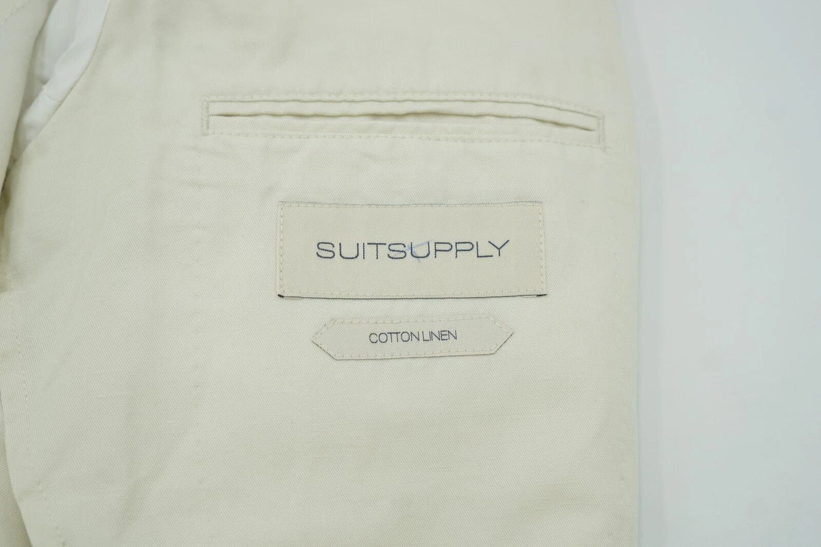 Suitsupply Men Suitsupply Blazer Havana Cotton & Linen Beige UK/US38 Size 38R - 3 Thumbnail