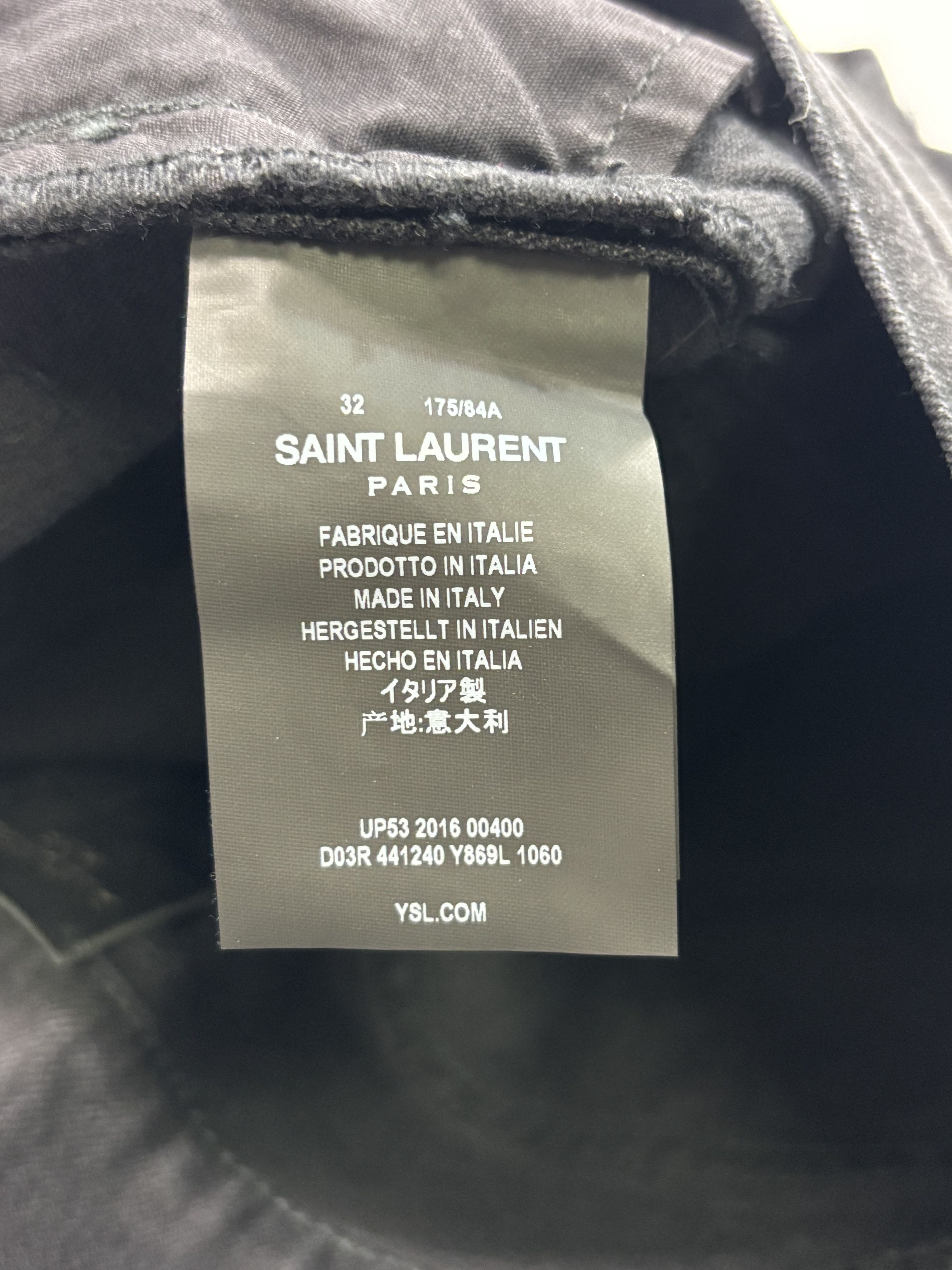 Saint Laurent Paris Saint Laurent Distressed Black Pants Size US 32 / EU 48 - 3 Thumbnail