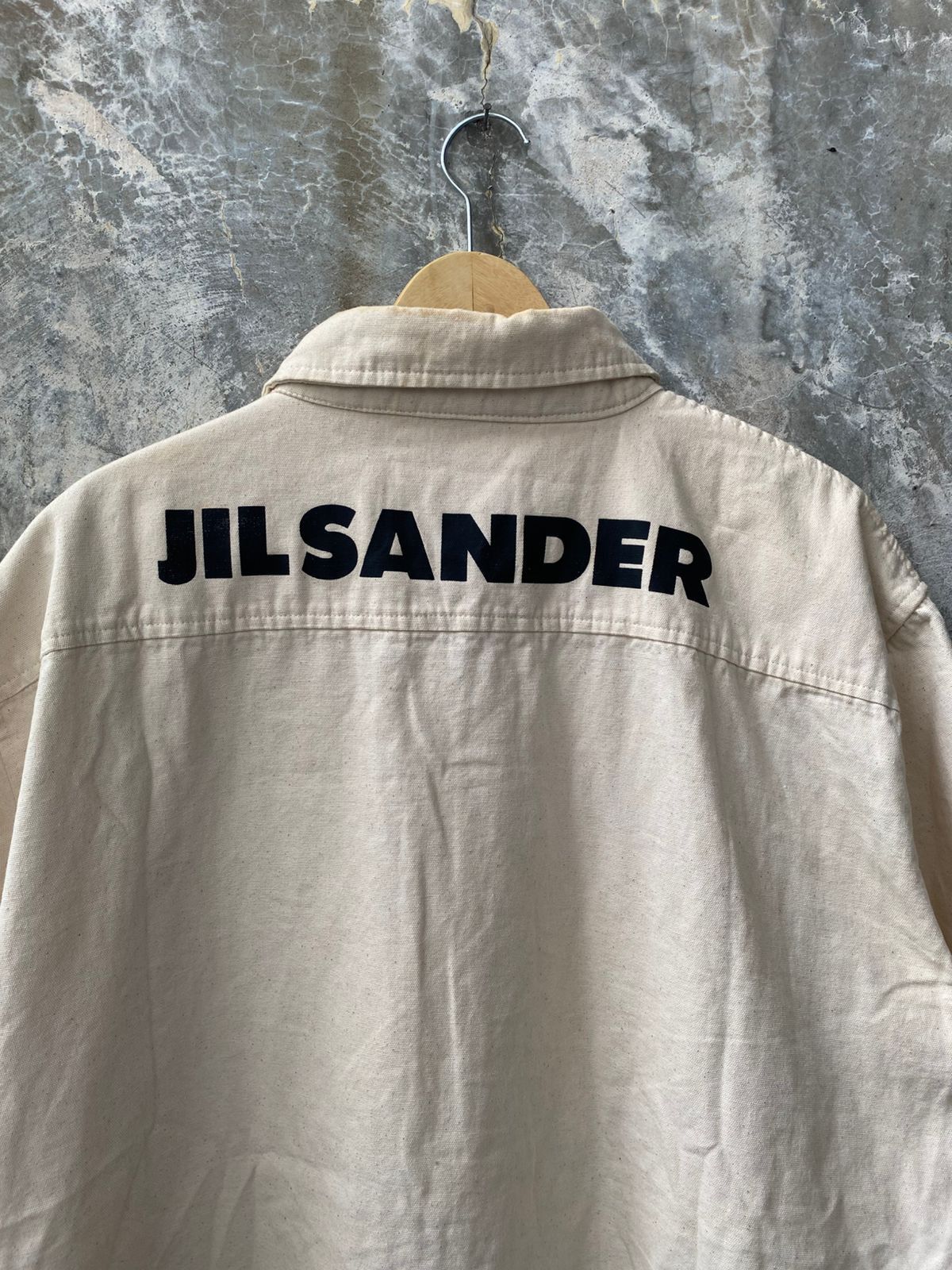 Jil Sander Jill Sander Campaign Back Logo Canvas Button Down Shirt Size US L / EU 52-54 / 3 - 2 Thumbnail