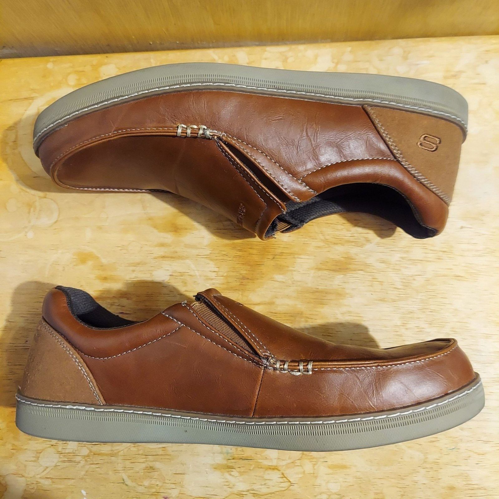 SKECHERS Skechers Helmer Edmon 75271 Men's US 9.5 Brown Loafer Shoes Size US 9.5 / EU 42-43 - 6 Thumbnail