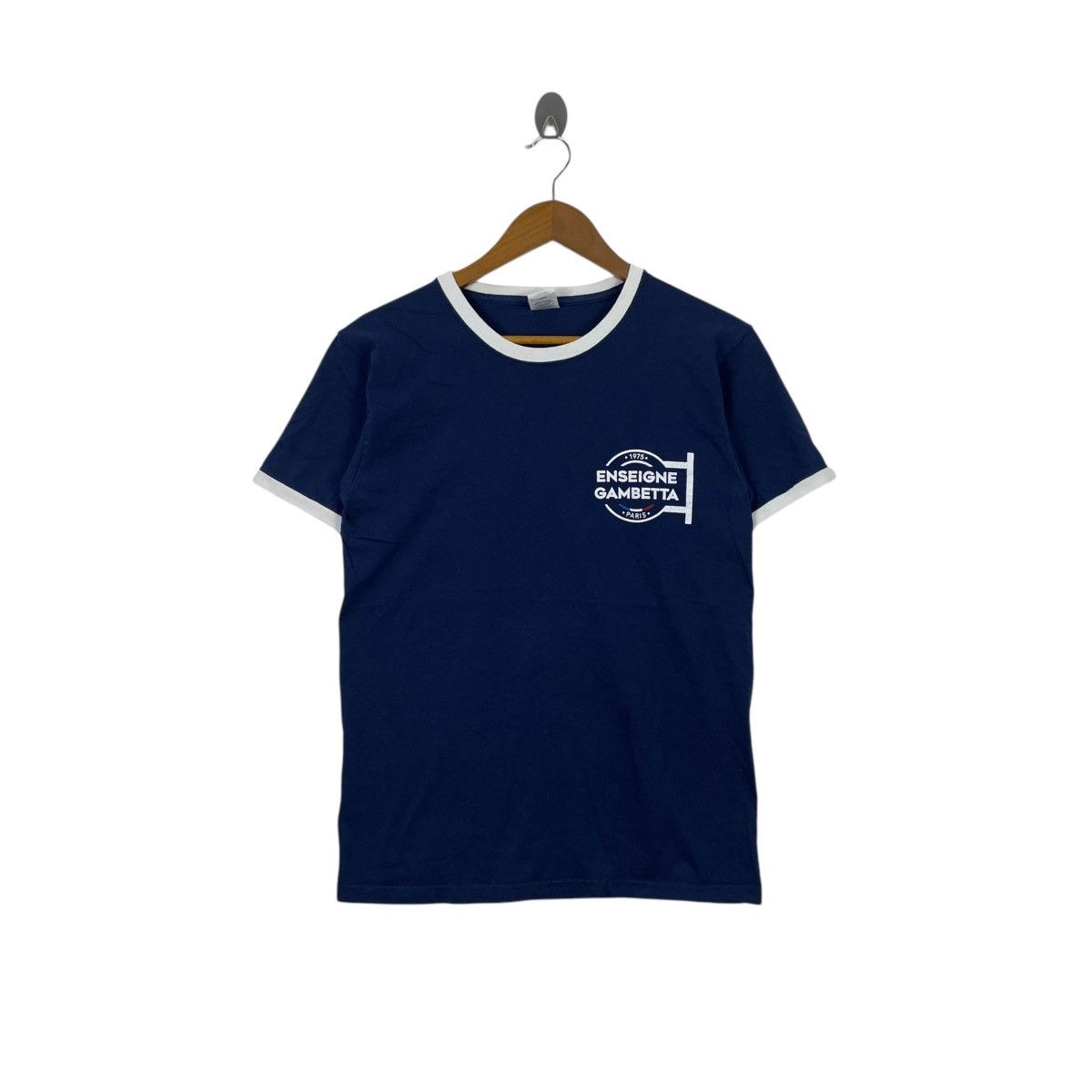 Vintage Enseigne Gambetta Ringer Tee Shirt Size US M / EU 48-50 / 2 - 3 Thumbnail