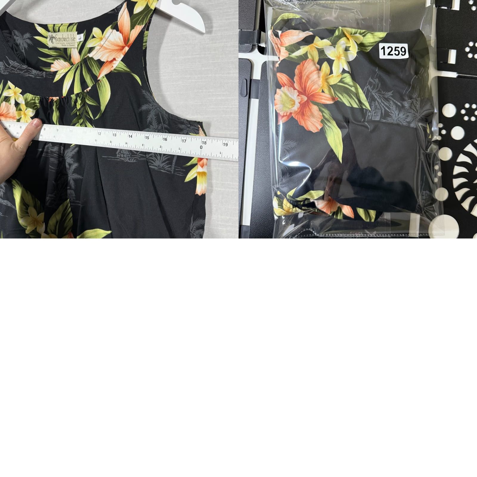 ALOHAS Sandwich Isle Top Womens Large Black Floral Hawaii Vacation Aloha Flowy Casual Size L / US 10 / IT 46 - 8 Thumbnail