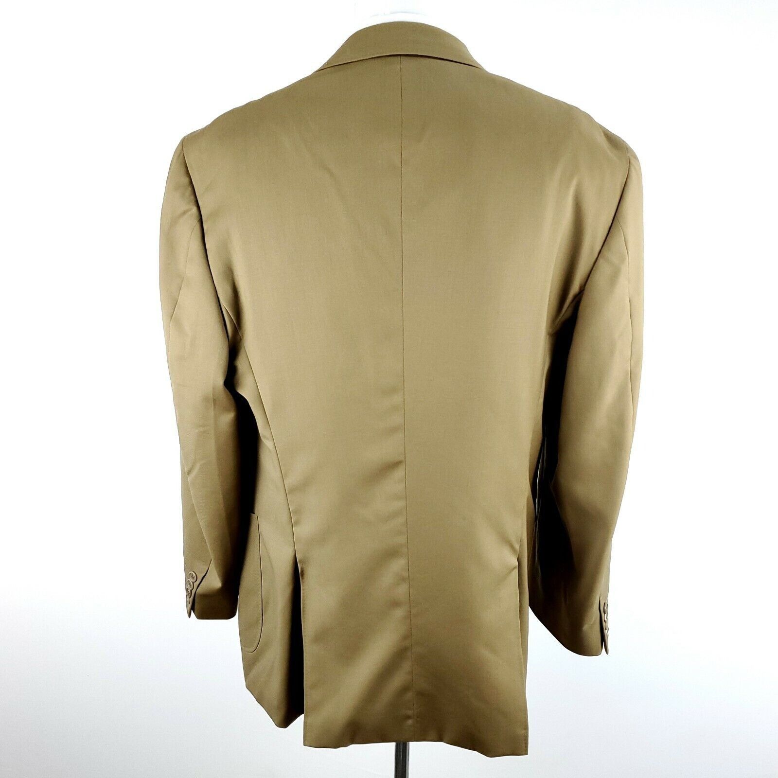 Canali Canali 40L 3 Button Tan Wool Italy Blazer Size 40L - 4 Thumbnail