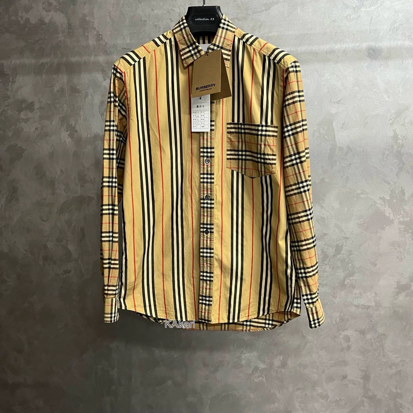 Burberry Burberry Classic Beige Stripe Shirt Size US S / EU 44-46 / 1 - 1 Thumbnail