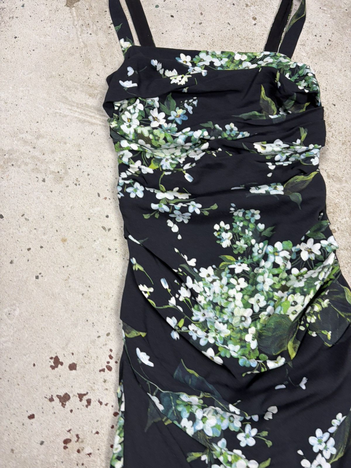Dolce & Gabbana Dolce & Gabbana Floral Ruched Sleeveless Midi Dress Size S / US 4 / IT 40 - 5 Thumbnail