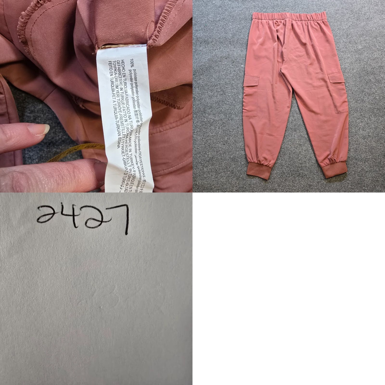Zara Zara Pants Womens XL Pink Cropped Cargo Joggers Satin Casual Capsule 90s City Basic Matte Finish Size 40" / US 18 - 8 Thumbnail