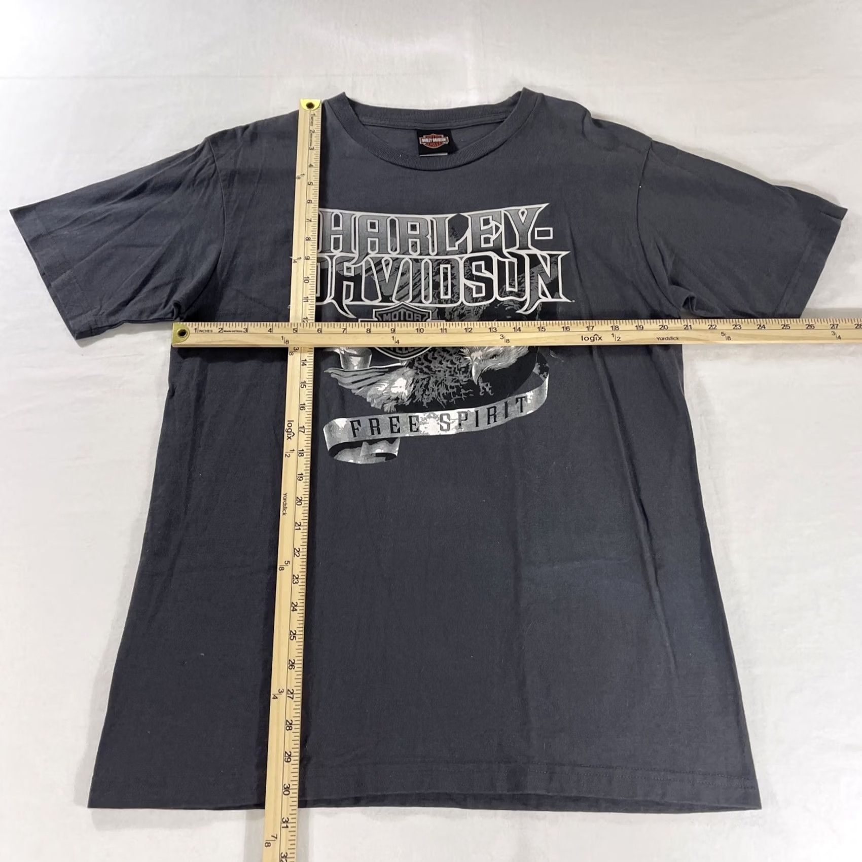 Harley Davidson Harley-Davidson L T-Shirt Men Gray Elvis Graphic Y2K USA Memphis Tennessee Graceland Skull Vintage Size US L / EU 52-54 / 3 - 2 Thumbnail