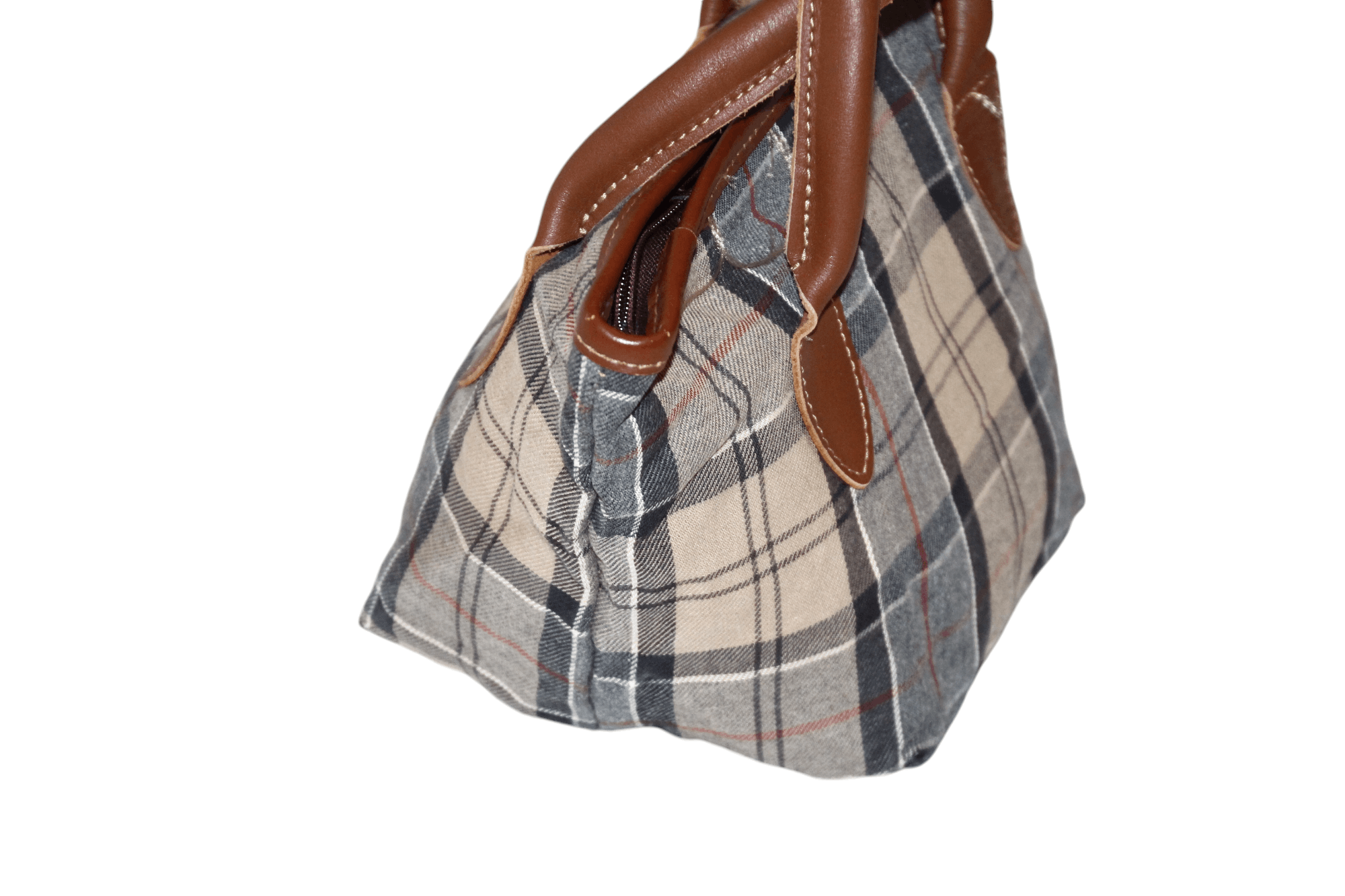 Barbour VTG Barbour Tartan Cartridge Tote Canvas Mini Handbag Size ONE SIZE - 6 Thumbnail
