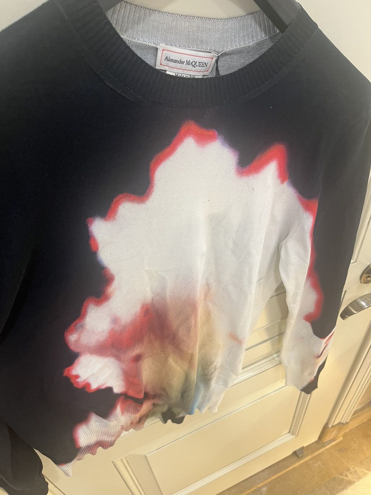 Alexander McQueen Solarised flowerf ine gauge sweater size M Size US M / EU 48-50 / 2 - 15 Thumbnail