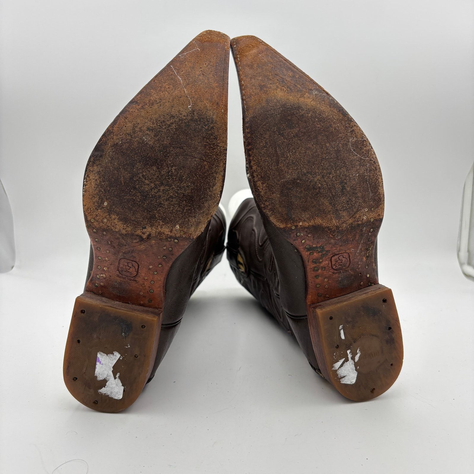 Vintage Wild West Genuine Stingray Single Stone Leather Boots 10.5EE Size US 10.5 / EU 43-44 - 7 Thumbnail