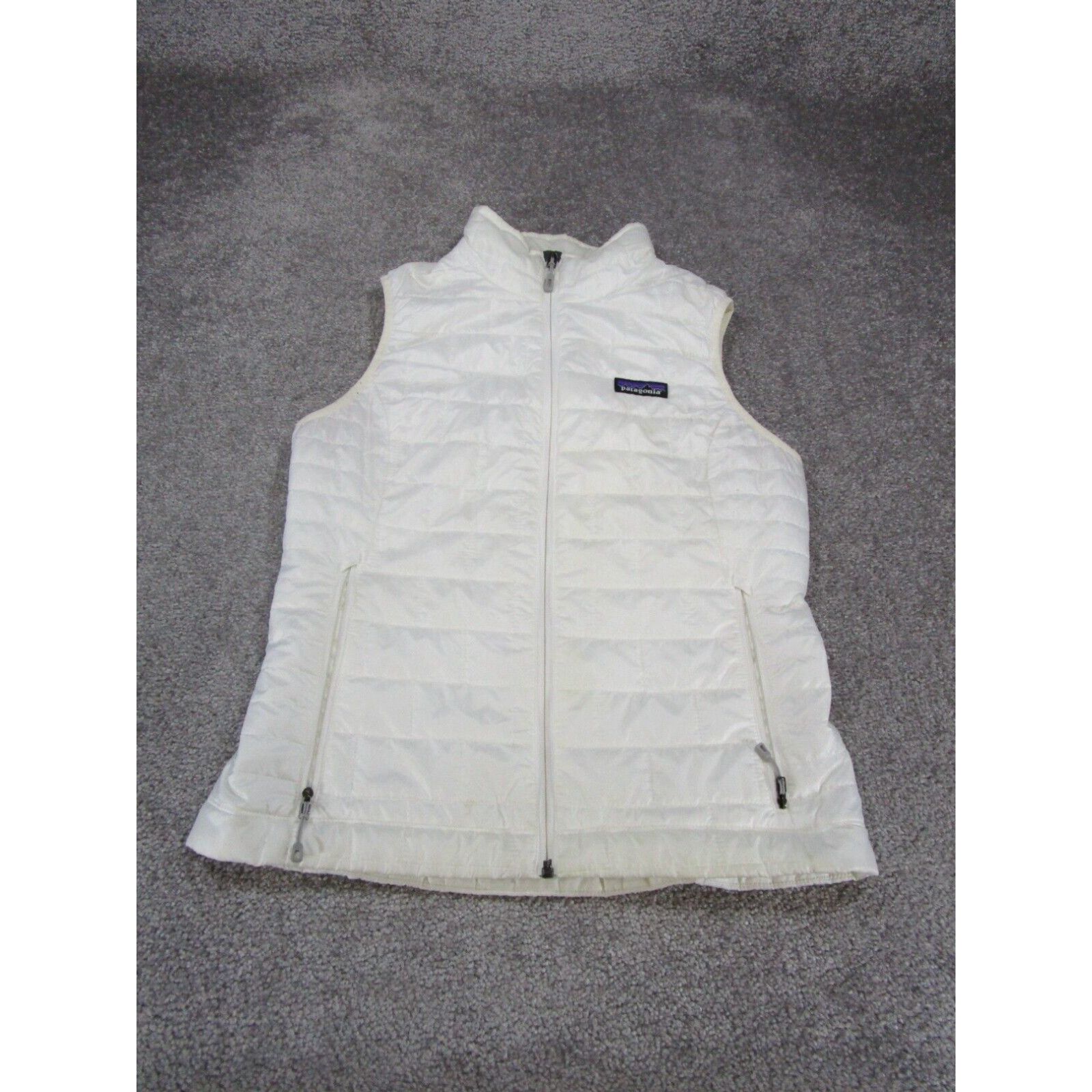 image of Patagonia Vest Womens Small Nano Puff Quilted White Outdoor