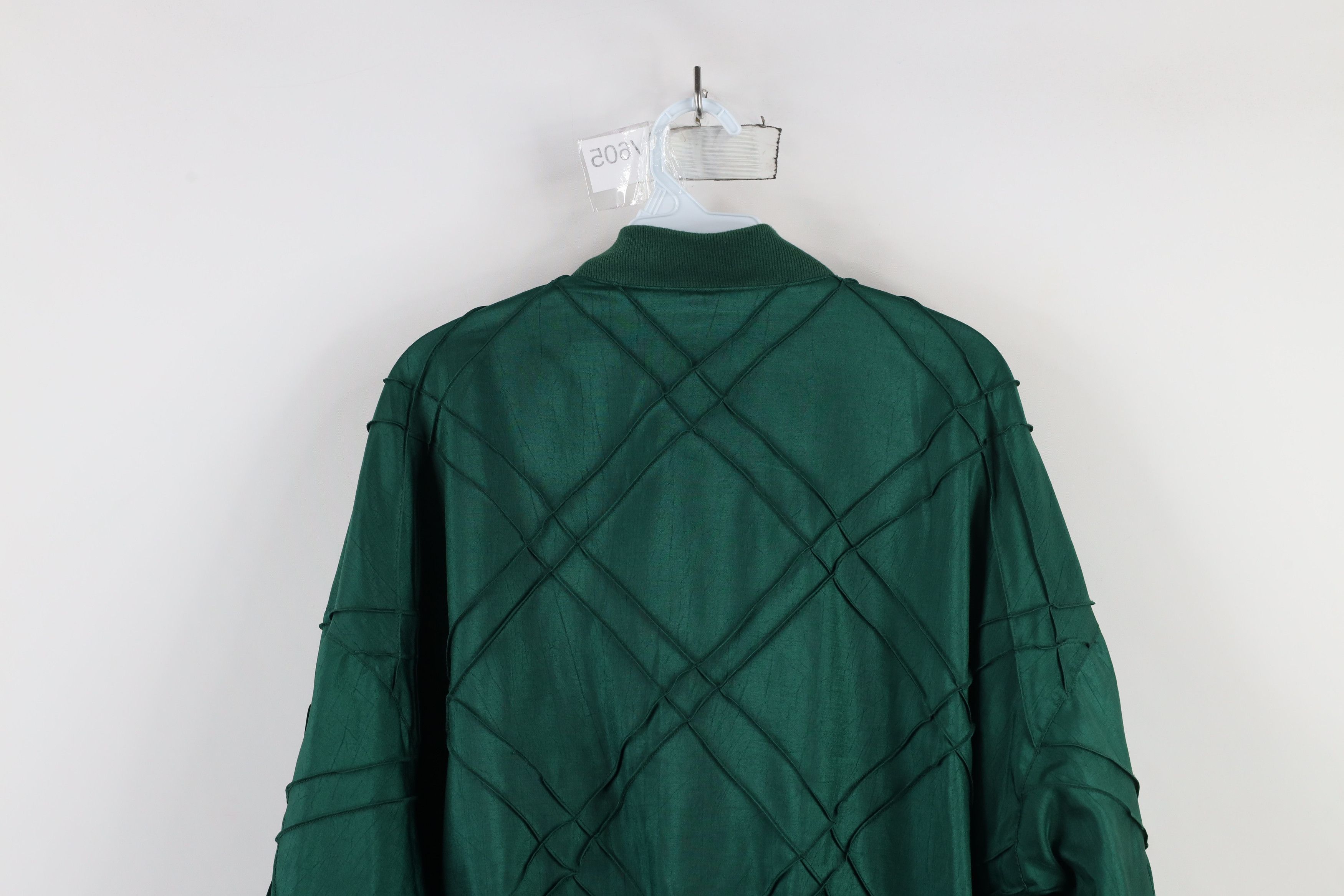 Vintage Vintage 90s Streetwear Silky Polyester Bomber Jacket Green Size M / US 6-8 / IT 42-44 - 11 Thumbnail