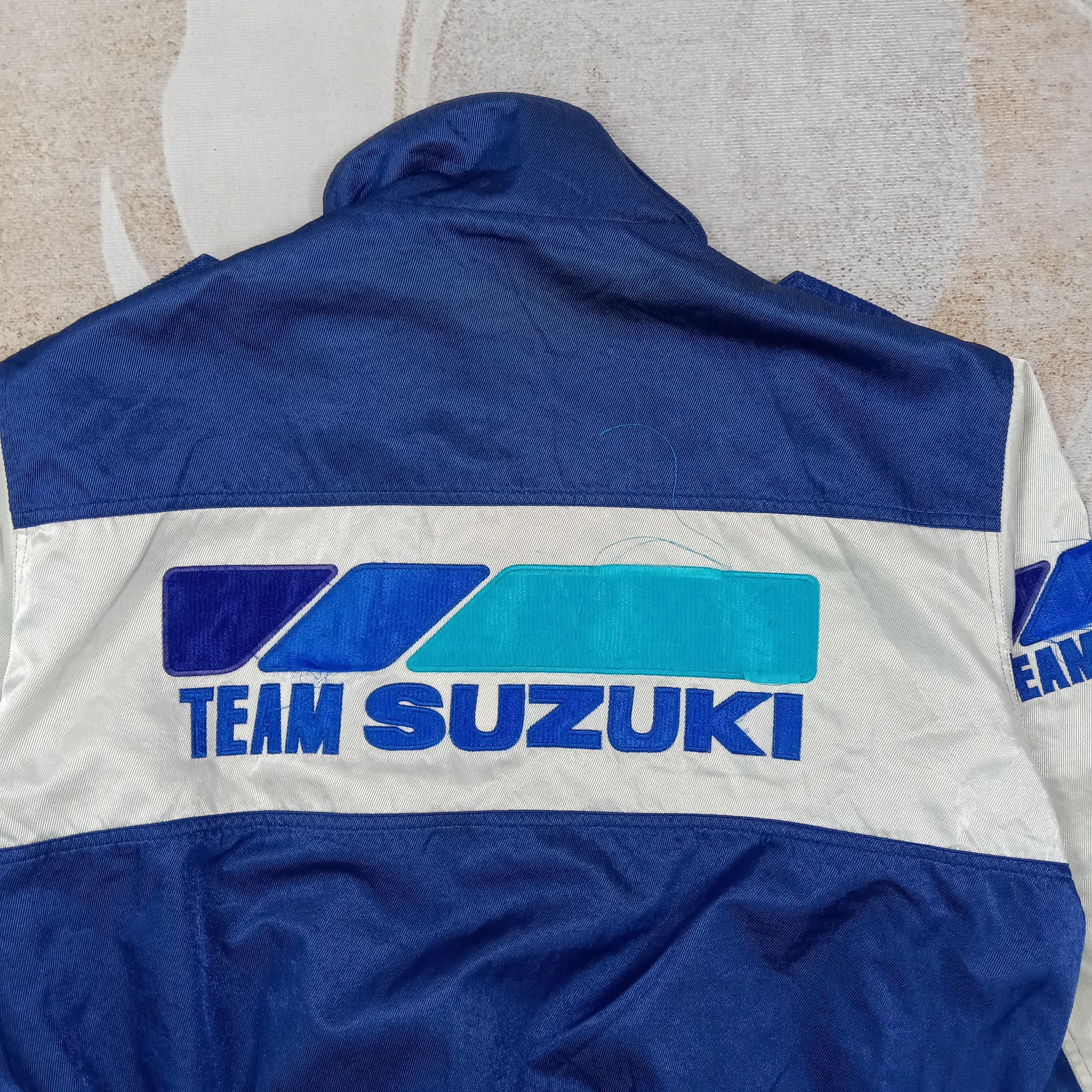 Japanese Brand Vintage 90's Team Suzuki Racing Reversible Jacket C269N10 Size US L / EU 52-54 / 3 - 4 Thumbnail