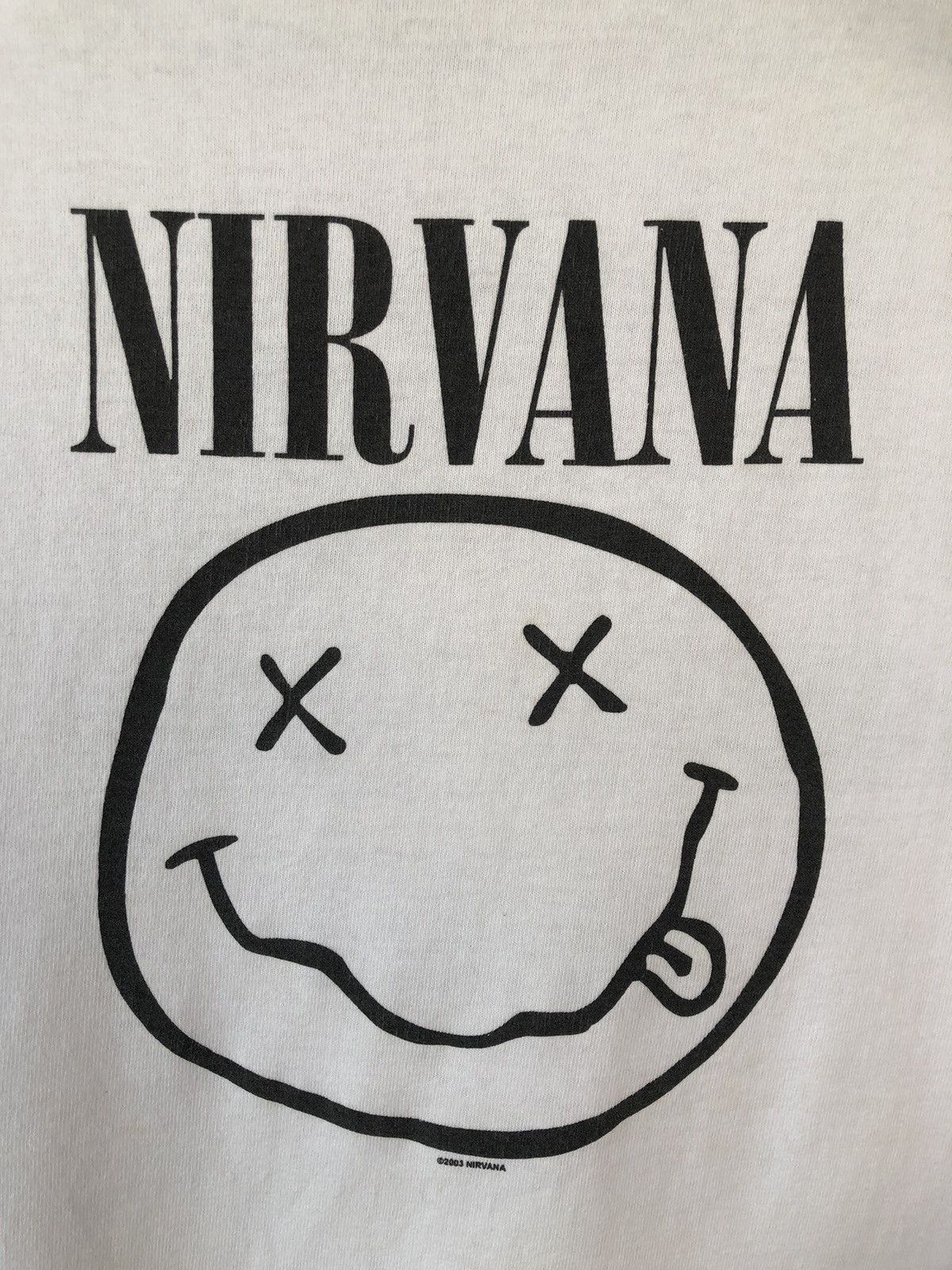 Band Tees × Nirvana × Vintage Vintage 03 NIRVANA Smiley Grunge Band Tee Size US L / EU 52-54 / 3 - 3 Thumbnail