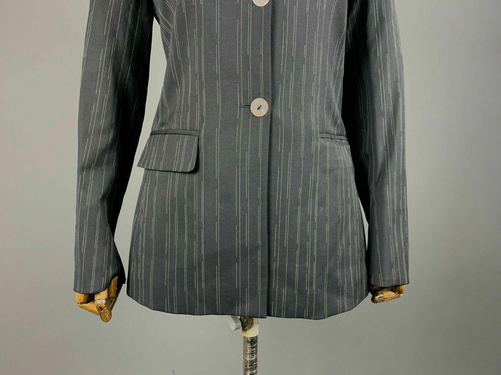 Kenzo Kenzo Jungle Black Wool Stripe 2 Blazer Jacket Size 38 Size 40R - 3 Thumbnail