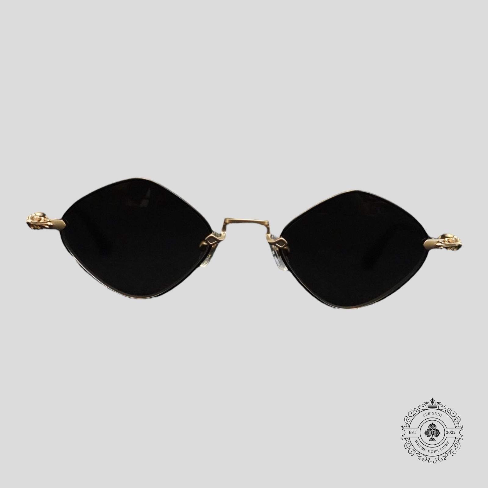 Chrome Hearts Chrome Hearts Diamond Dog Sunglasses in Black/Gold Size ONE SIZE - 2 Thumbnail