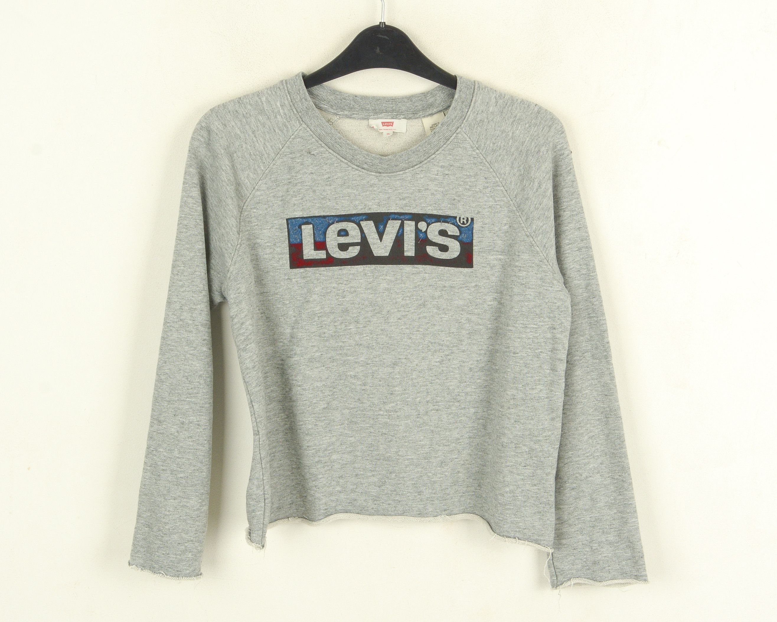 Levi's XS Jumper Pullover Womens Sweatshirt Logo Print Sweater Size XS / US 0-2 / IT 36-38 - 1 Thumbnail