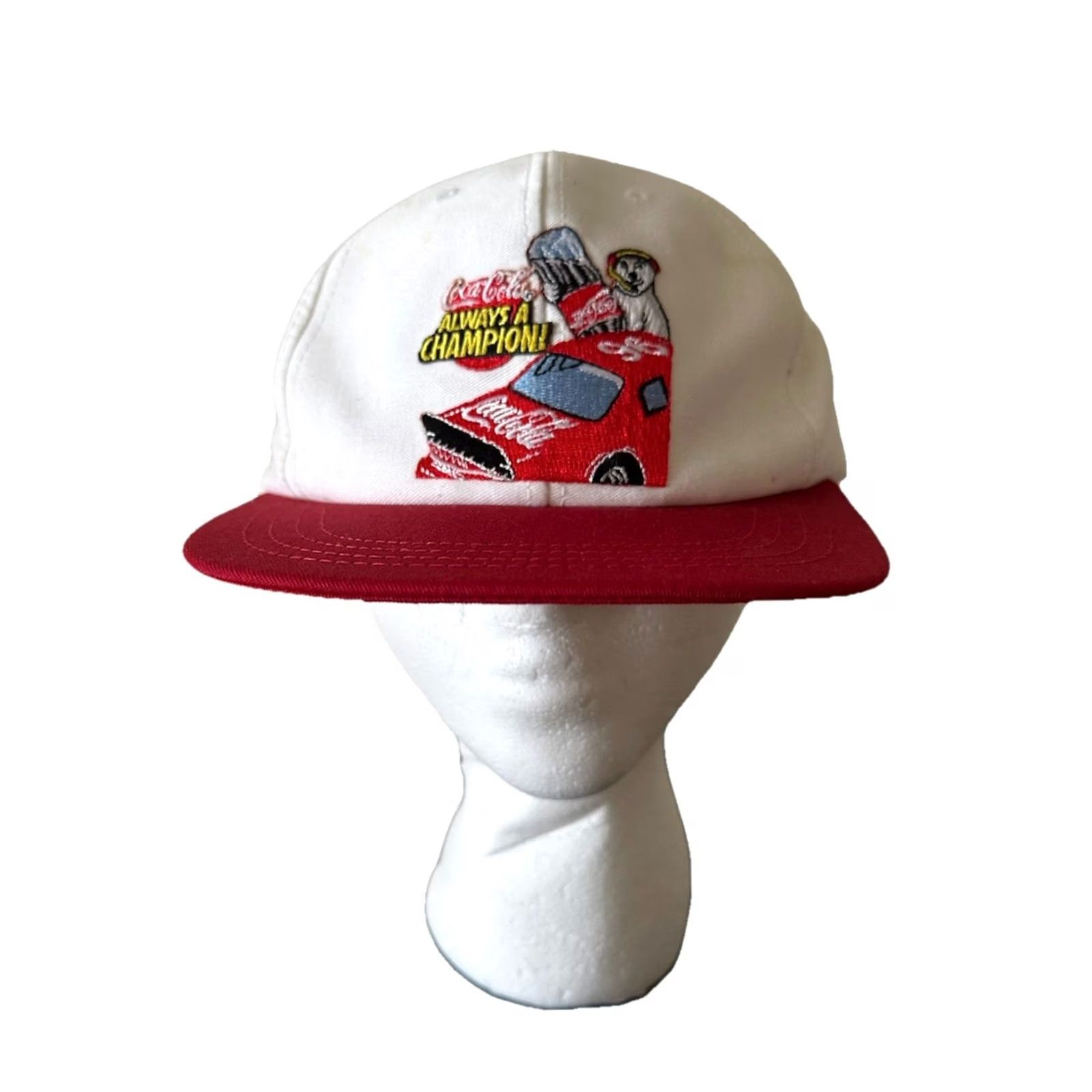 Vintage VINTAGE Coca Cola Hat Snapback One Size White Men Adjustable 90s Polar Bear Coca-Cola RARE Size ONE SIZE - 2 Thumbnail