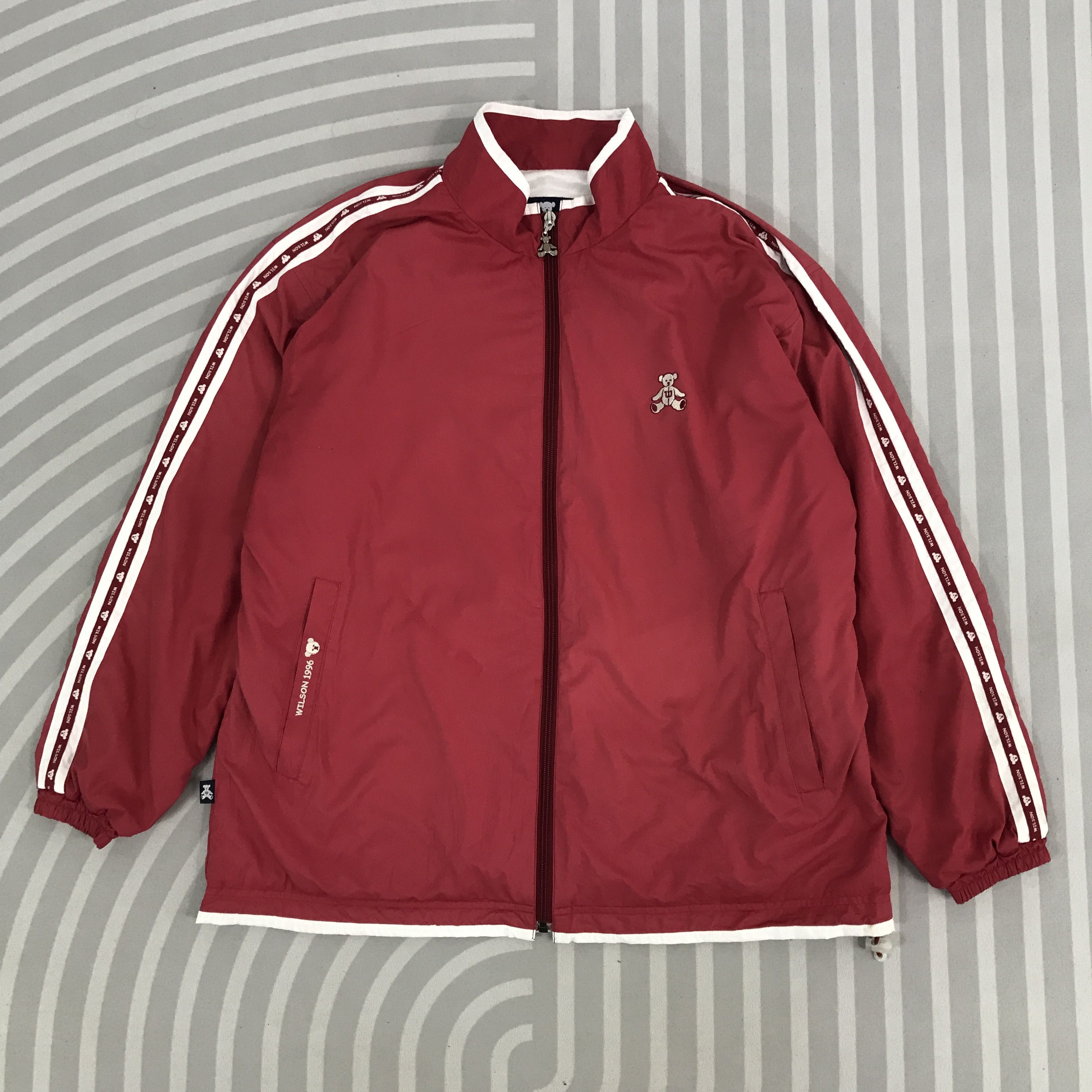 Vintage × Wilson Vintage Wilson bear windbreaker Jacket Size US L / EU 52-54 / 3 - 1 Thumbnail