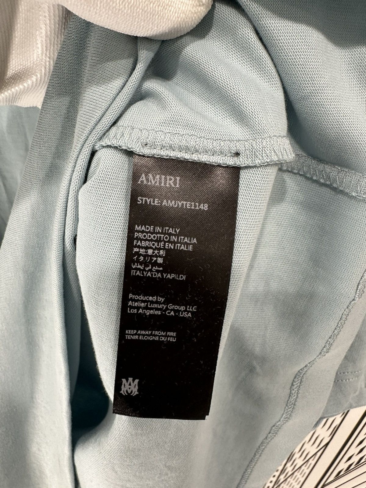 Amiri Amiri 3 Star Appliqué Tee Large Blue Size US L / EU 52-54 / 3 - 7 Thumbnail