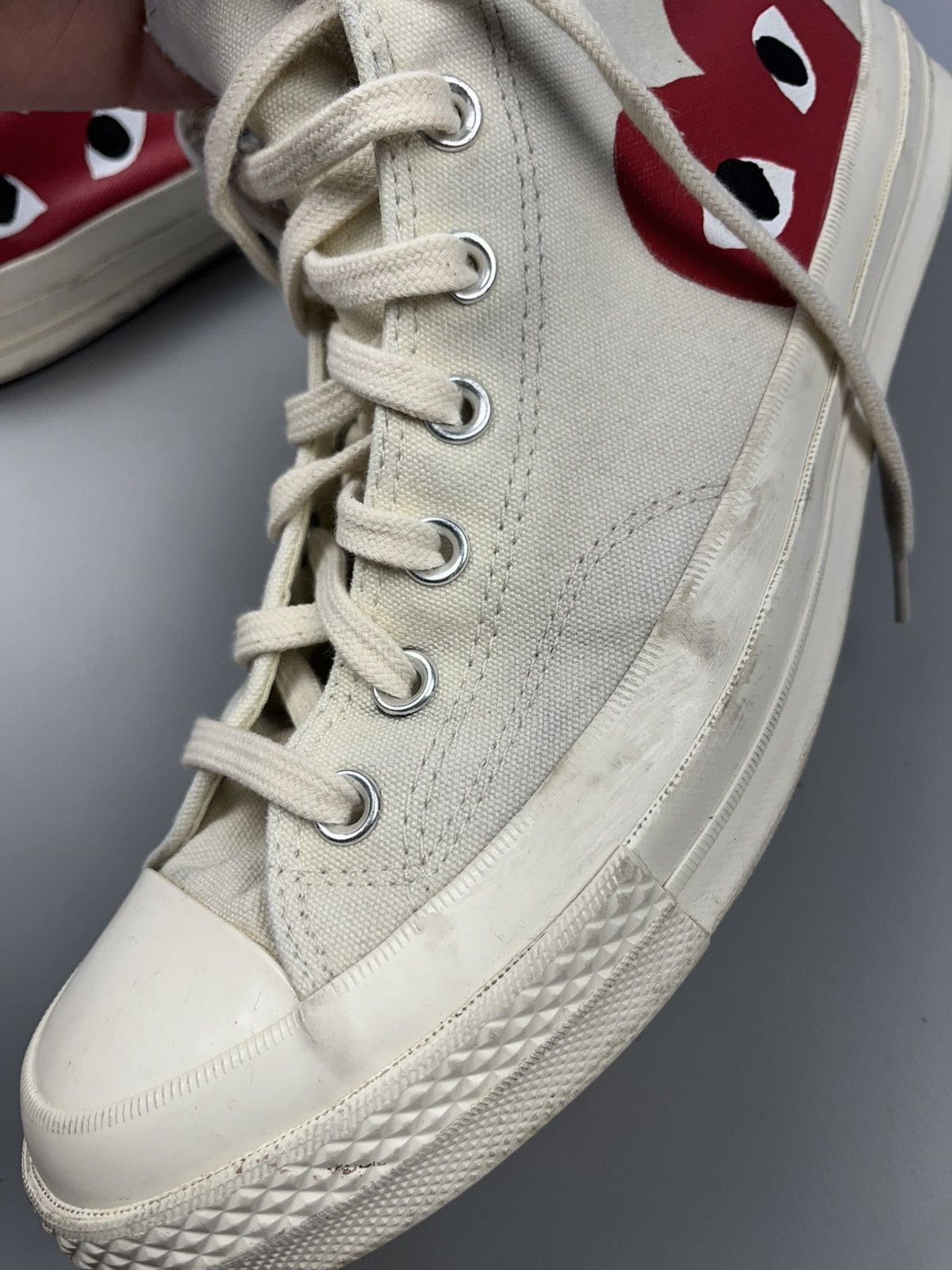 Comme des Garcons × Comme des Garcons PLAY × Converse Comme des Garçons PLAY x Converse High Steel Shoes CDG Size US 11 / EU 44 - 17 Thumbnail