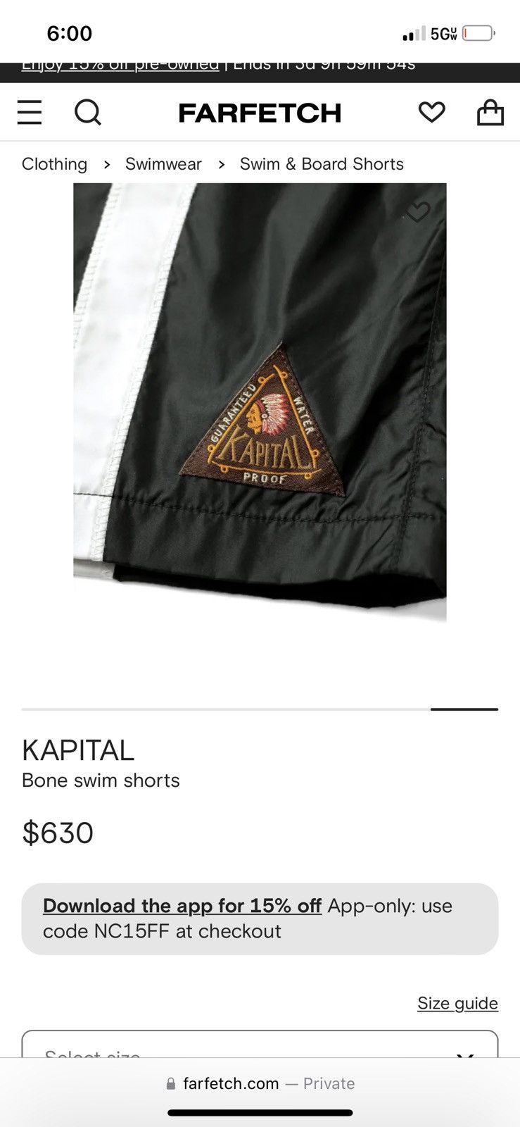 Kapital Kapital Nylon Bone Swim Shorts Size US 34 / EU 50 - 4 Thumbnail