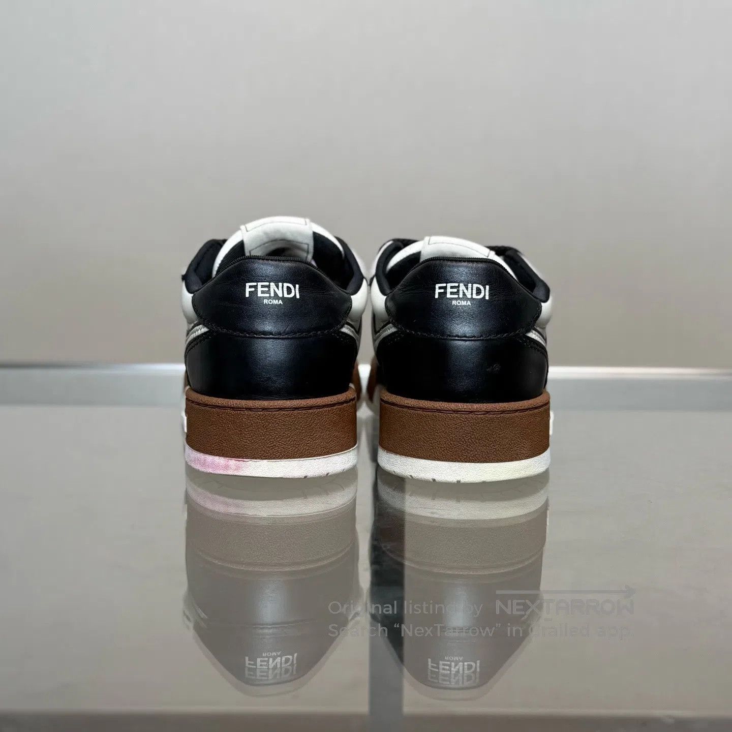 Fendi FENDI Match: Black, White, and Brown Color-Painted Velcro Size US 7.5 / IT 37.5 - 3 Thumbnail