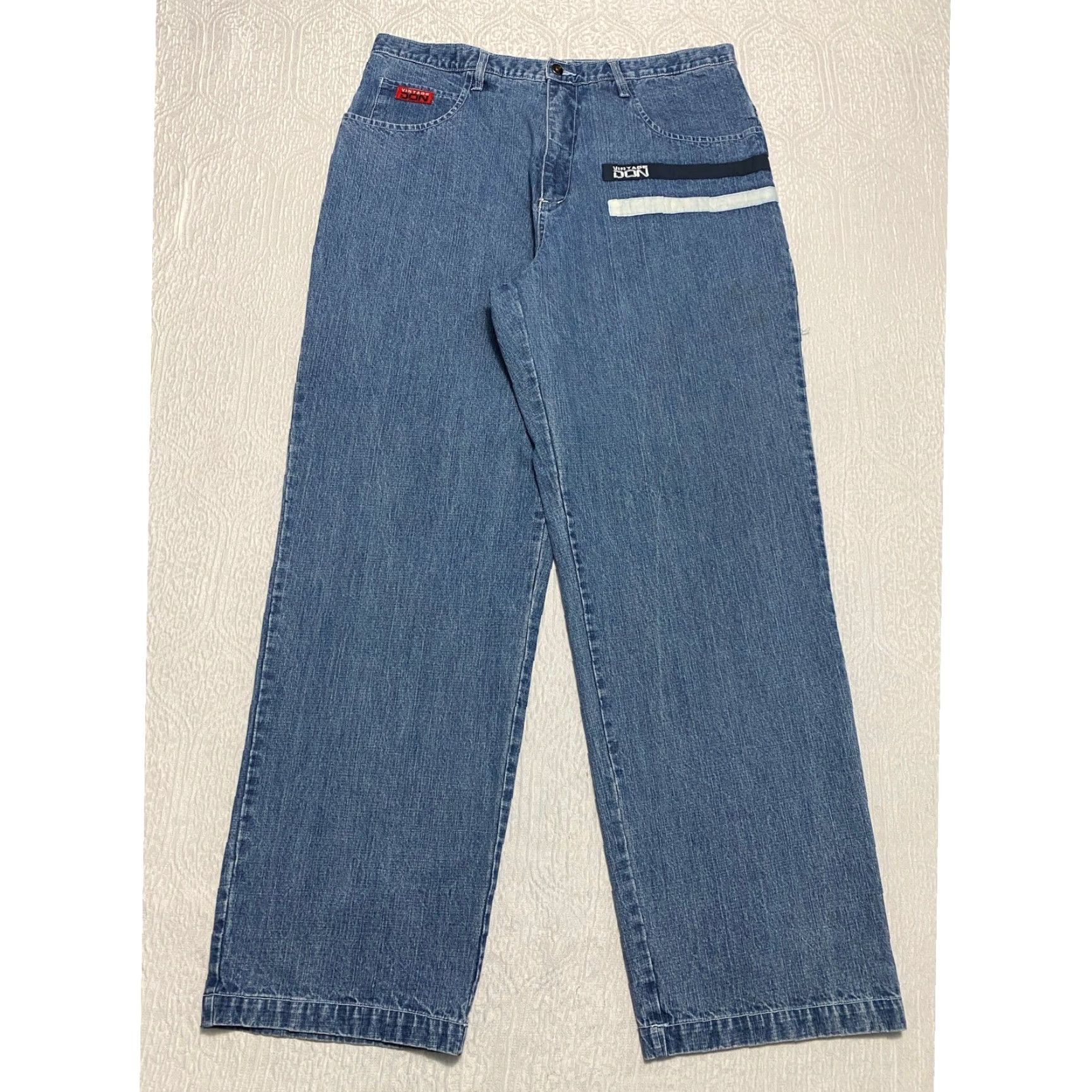 Denime VINTAGE DON Jeans 40 Mens Denim Blue Baggy Wide-Leg 90s Y2K Skater Jeans Mens Size US 40 / EU 56 - 3 Thumbnail