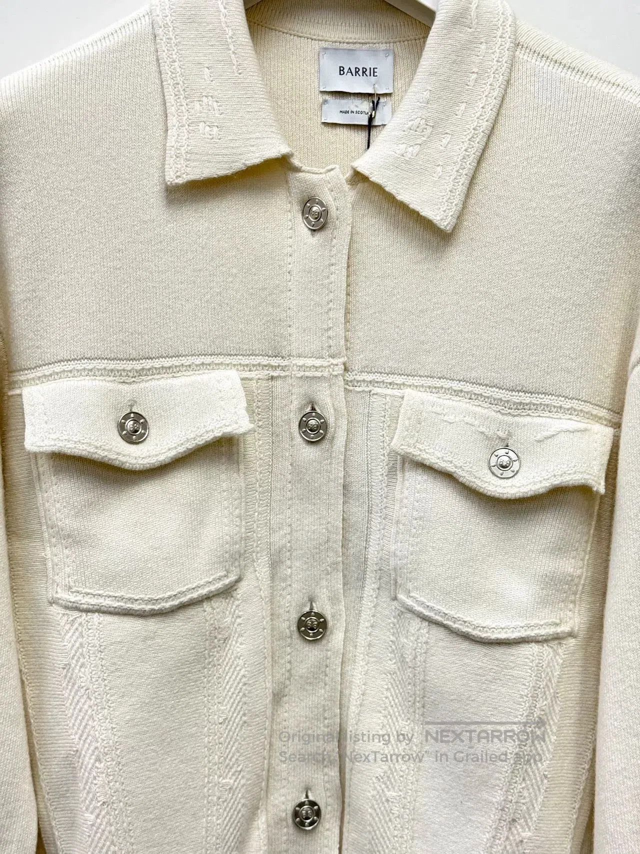 Barrie Barrie Neutral Cashmere Jacket Coat. Size XS / US 0-2 / IT 36-38 - 5 Thumbnail