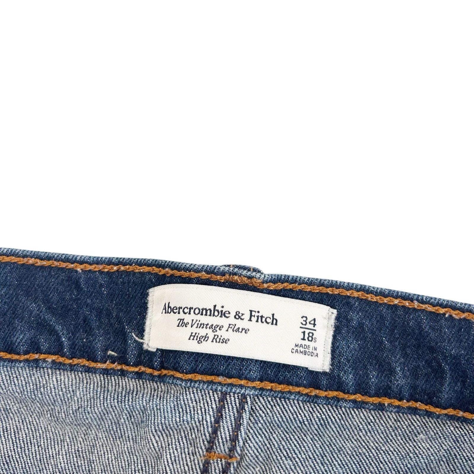 Abercrombie & Fitch Abercrombie & Fitch Vintage Flare High Rise Jeans Sz 18S Size 40" / US 18 - 2 Thumbnail