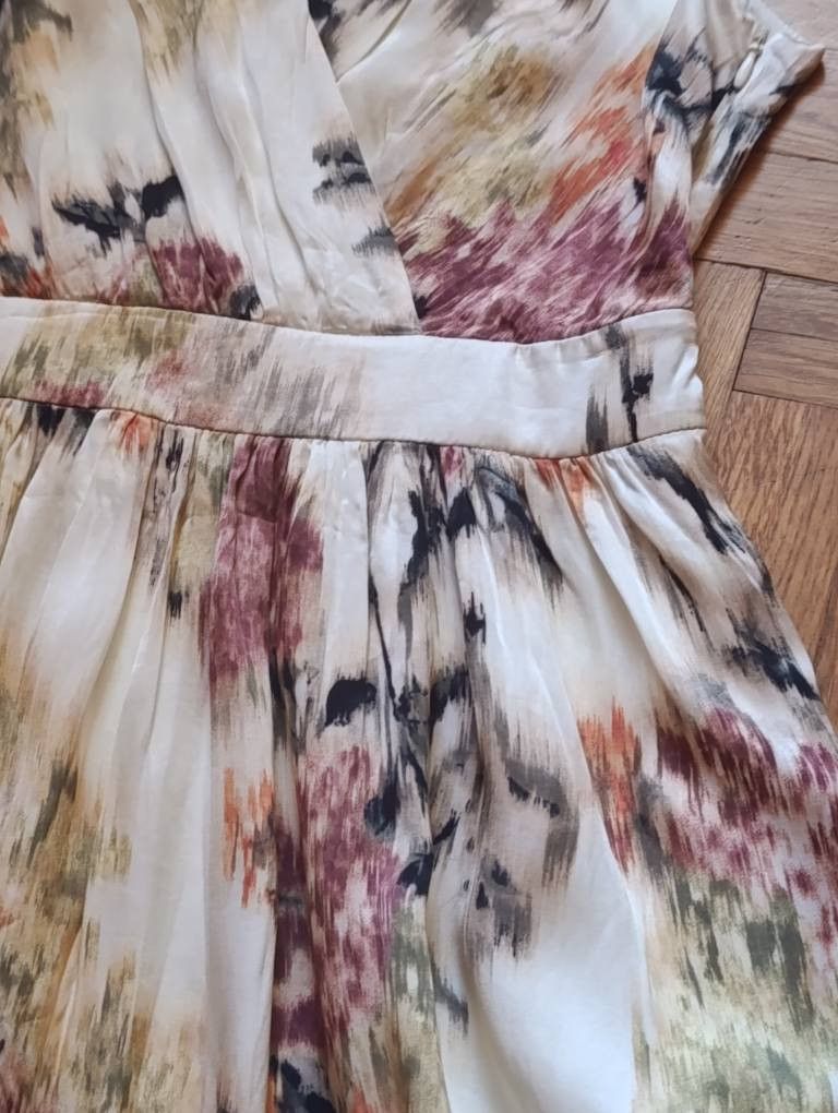 Esprit Esprit Wrap Satin Dress Floral Print 36 – Ecovero Viscose Size XS / US 0-2 / IT 36-38 - 3 Thumbnail