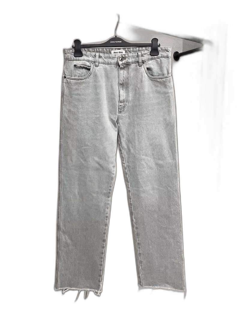 Miu Miu Miumiu Destroyed Washed Denim Pants Size 29-yf Size US 29 - 1 Thumbnail