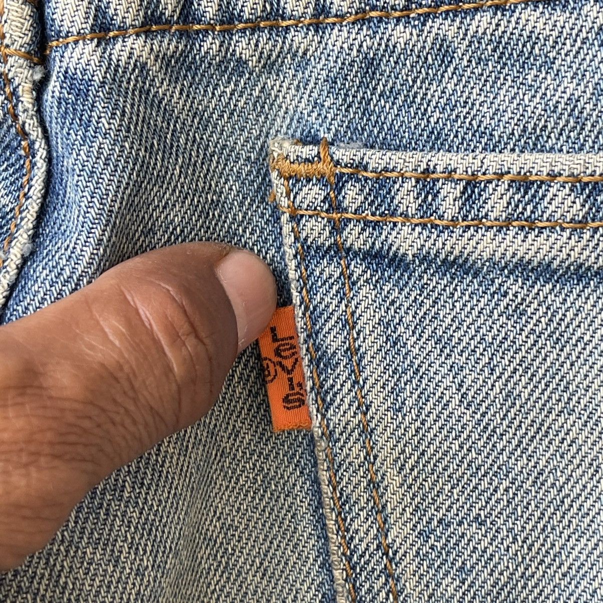 Levi's Vintage 90s Levi's 210 Orange Tab Denim Jeans Thrashed Size US 34 / EU 50 - 18 Thumbnail