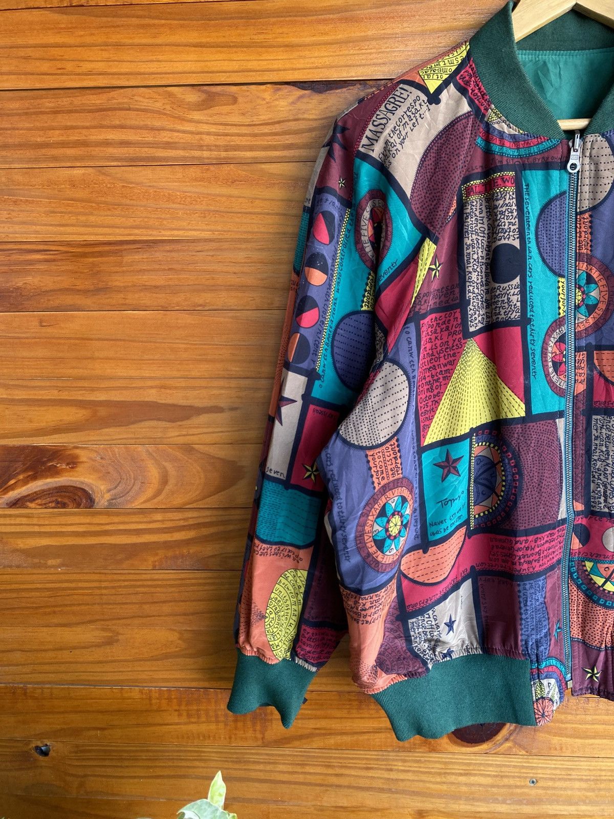 Japanese Brand Vintage Japanese Reversible Bomber Green Flight Jacket Size US L / EU 52-54 / 3 - 9 Thumbnail