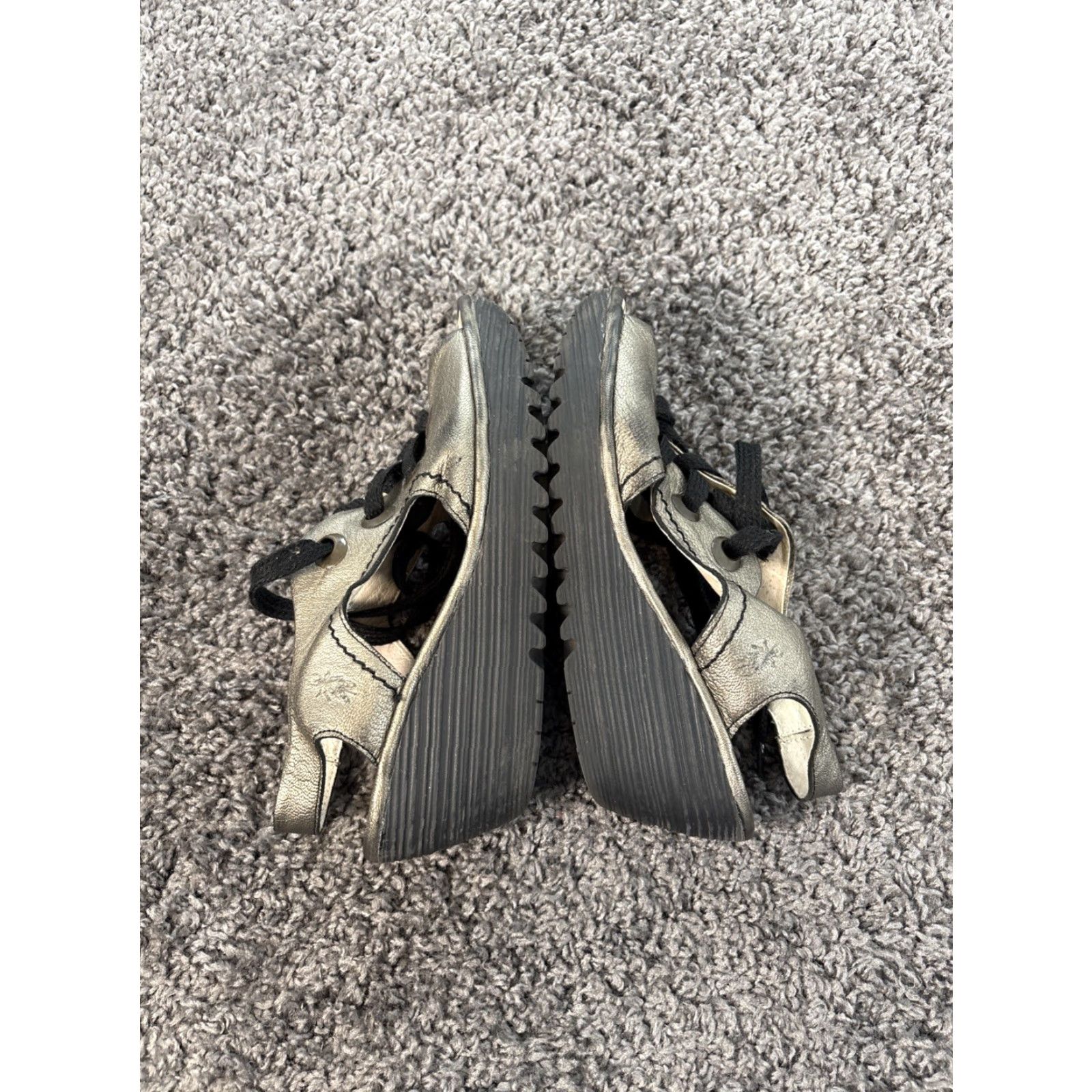 Fly London VINTAGE Fly London Ylfa Sandal Women's Sandal Lace Up Wedge Leather Gold EU 40 US 9-9.5 Shoes Mens? Size US 9 / IT 39 - 5 Thumbnail