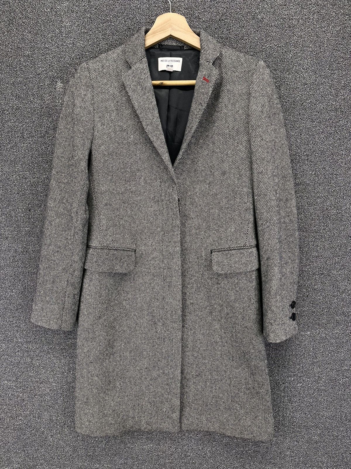 Japanese Brand Ins de La Fressange X Uniqlo Luxury Rare Wool Coat Jacket Size S / US 4 / IT 40 - 1 Thumbnail