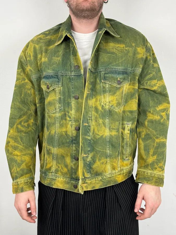 Acne Studios Acne Studios Acid Wash Green & Yellow Denim Jacket Size US L / EU 52-54 / 3 - 2 Thumbnail