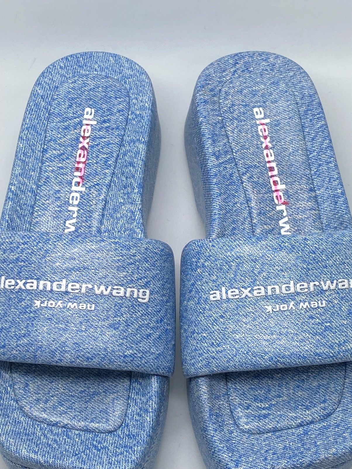 Alexander Wang Alexander Wang Denim Print Leather Platform Sandals size 38 Size US 8 / IT 38 - 3 Thumbnail