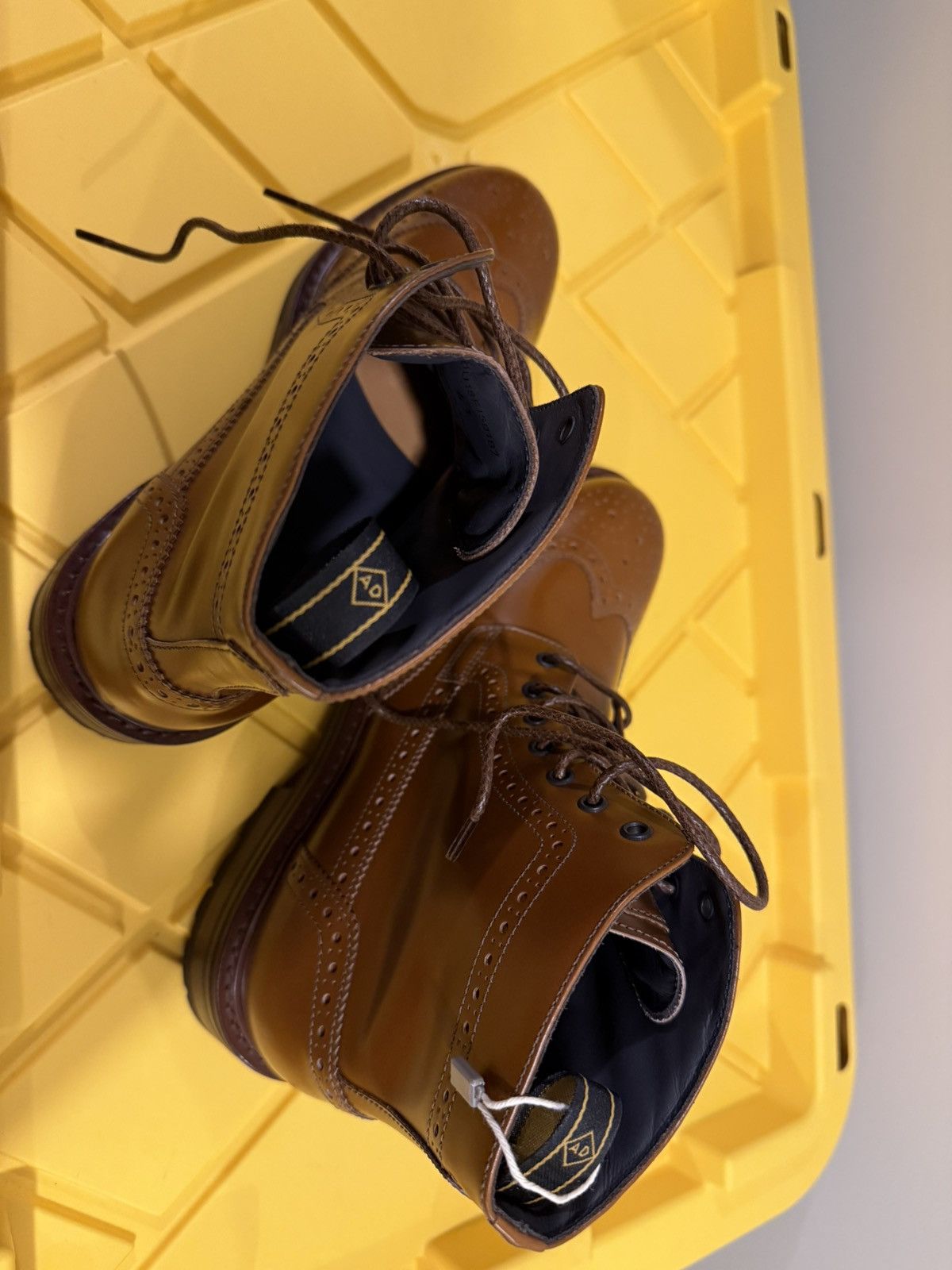 Alfred Dunhill Dunhill Wingtip Boot (Tan) Size US 8 / EU 41 - 6 Thumbnail