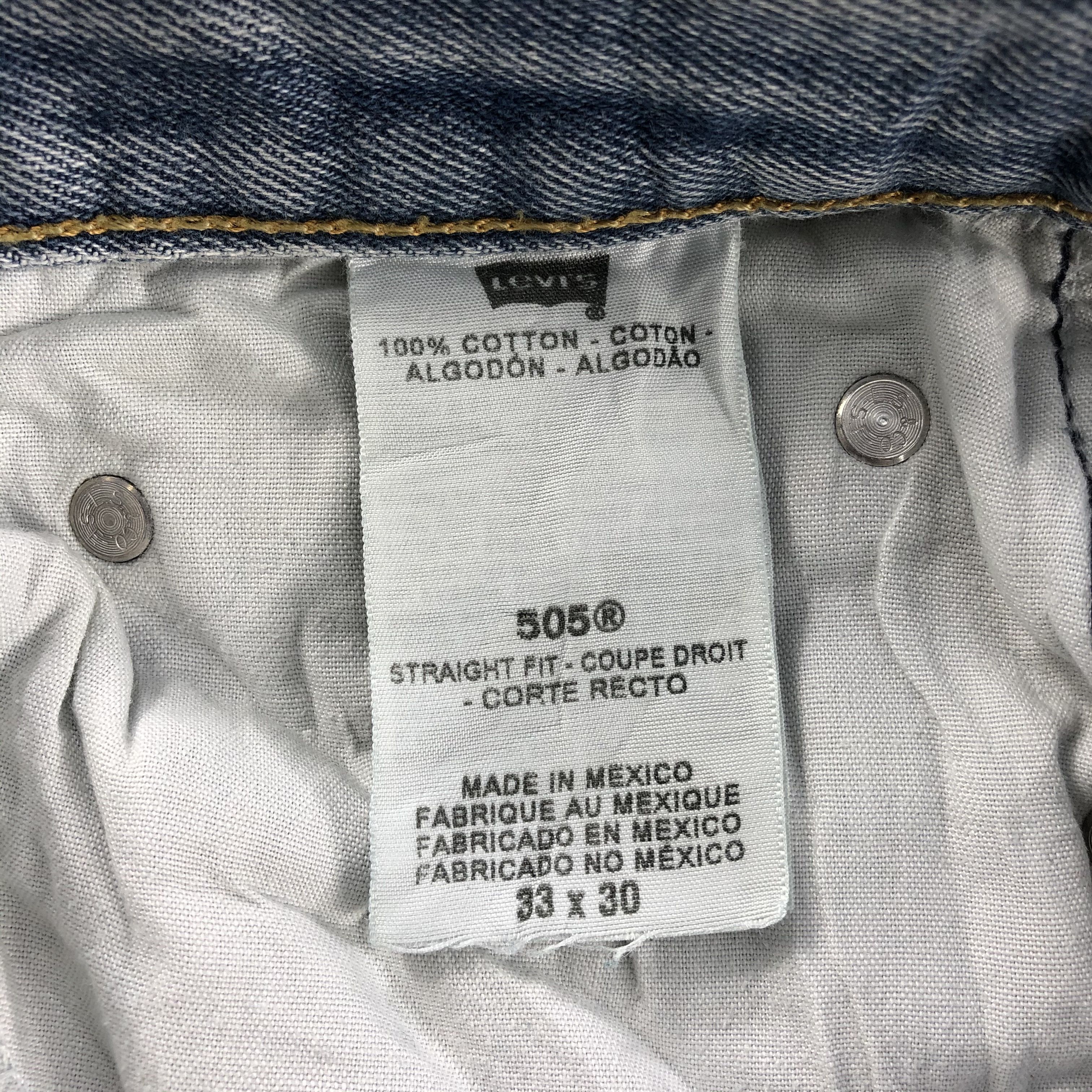 Levi's Light Wash Vintage Levis 505 Distress Jeans-J1187 Size US 34 / EU 50 - 10 Thumbnail