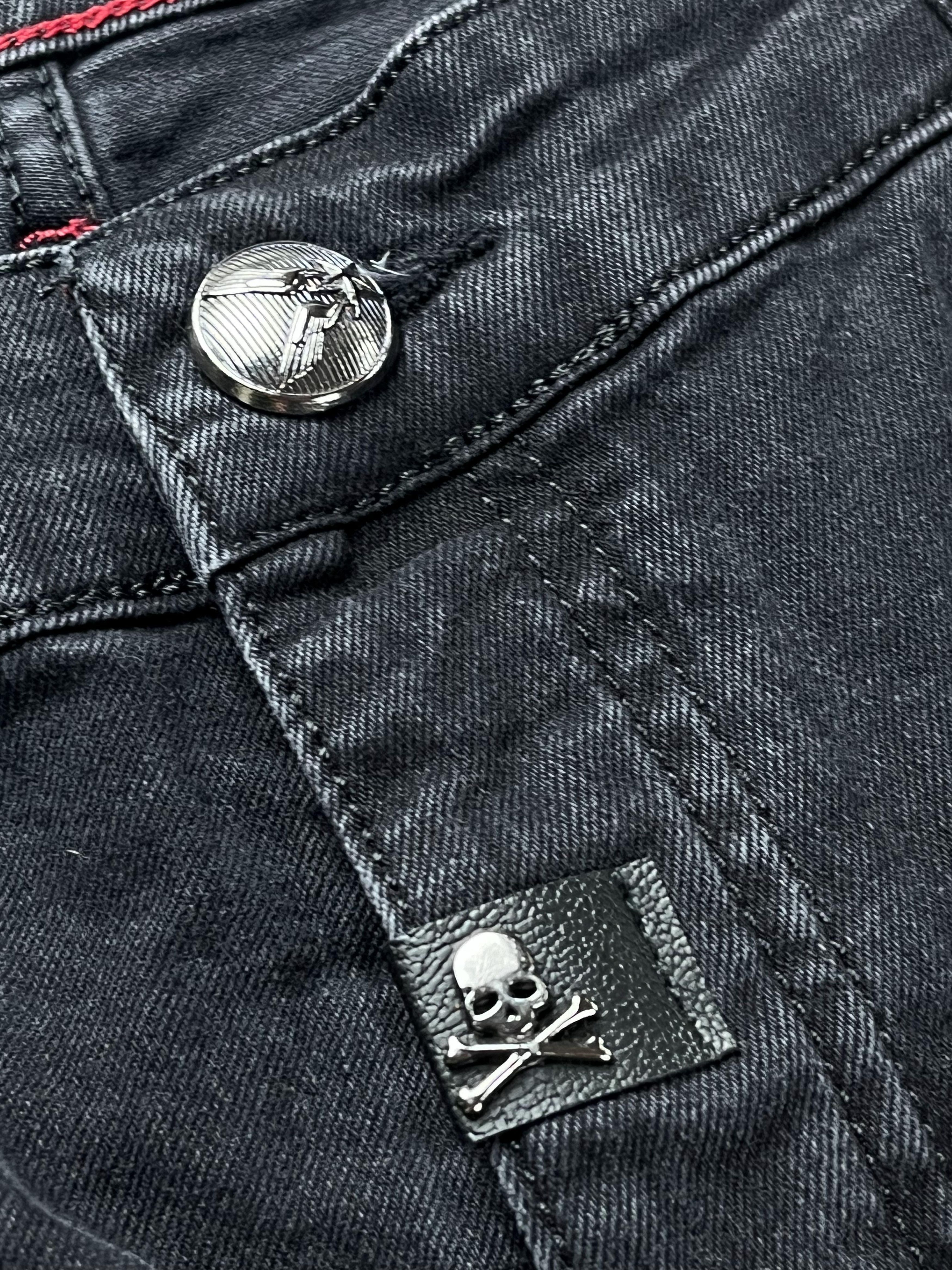 Jean × Philipp Plein × Vintage RARE Crazy SCULL PHILIPP PLEIN Vintage Jean Size US 32 / EU 48 - 5 Thumbnail