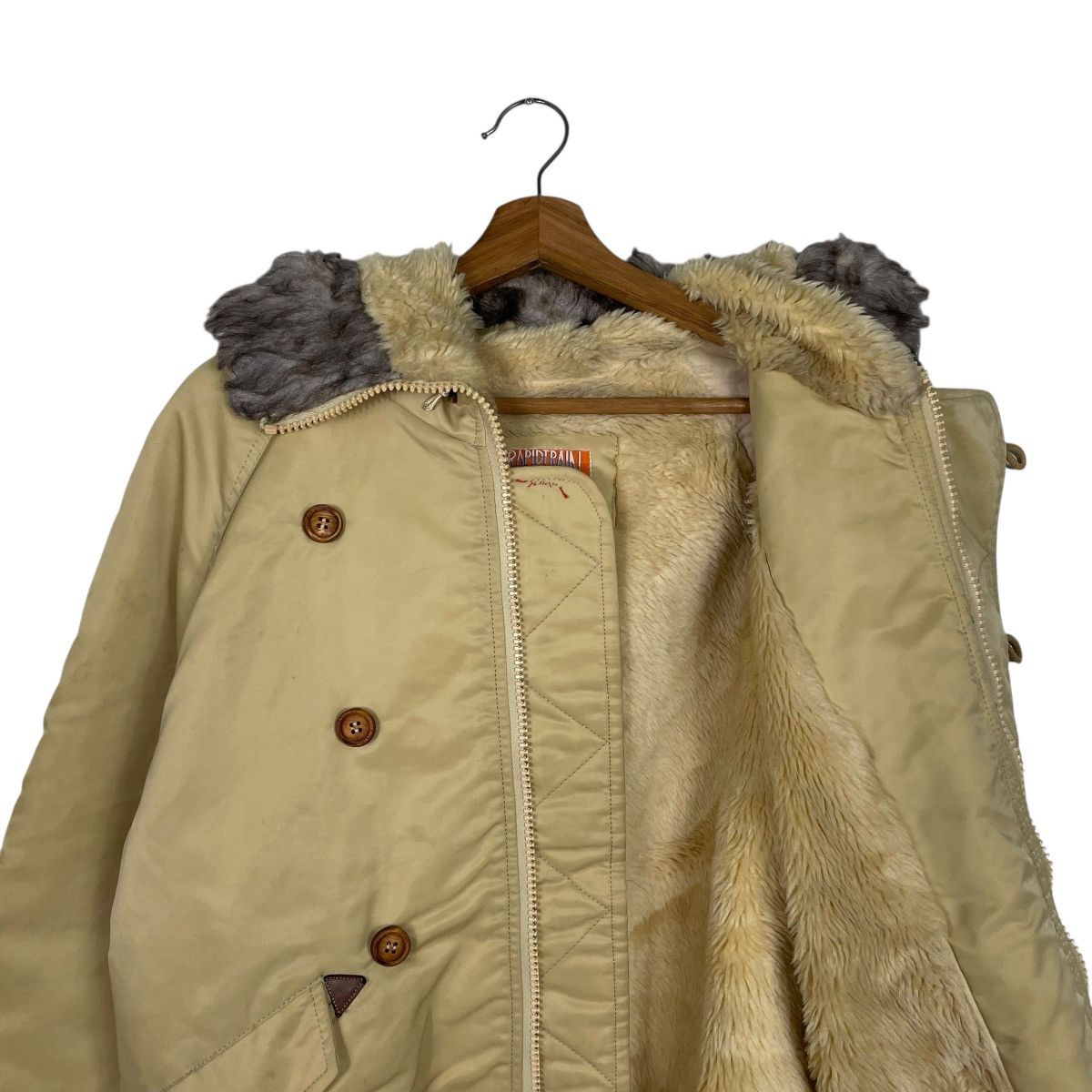 Wrangler Vintage 80s Wrangler Rapid Train N2B Sherpa Lined Jacket Size US M / EU 48-50 / 2 - 11 Thumbnail