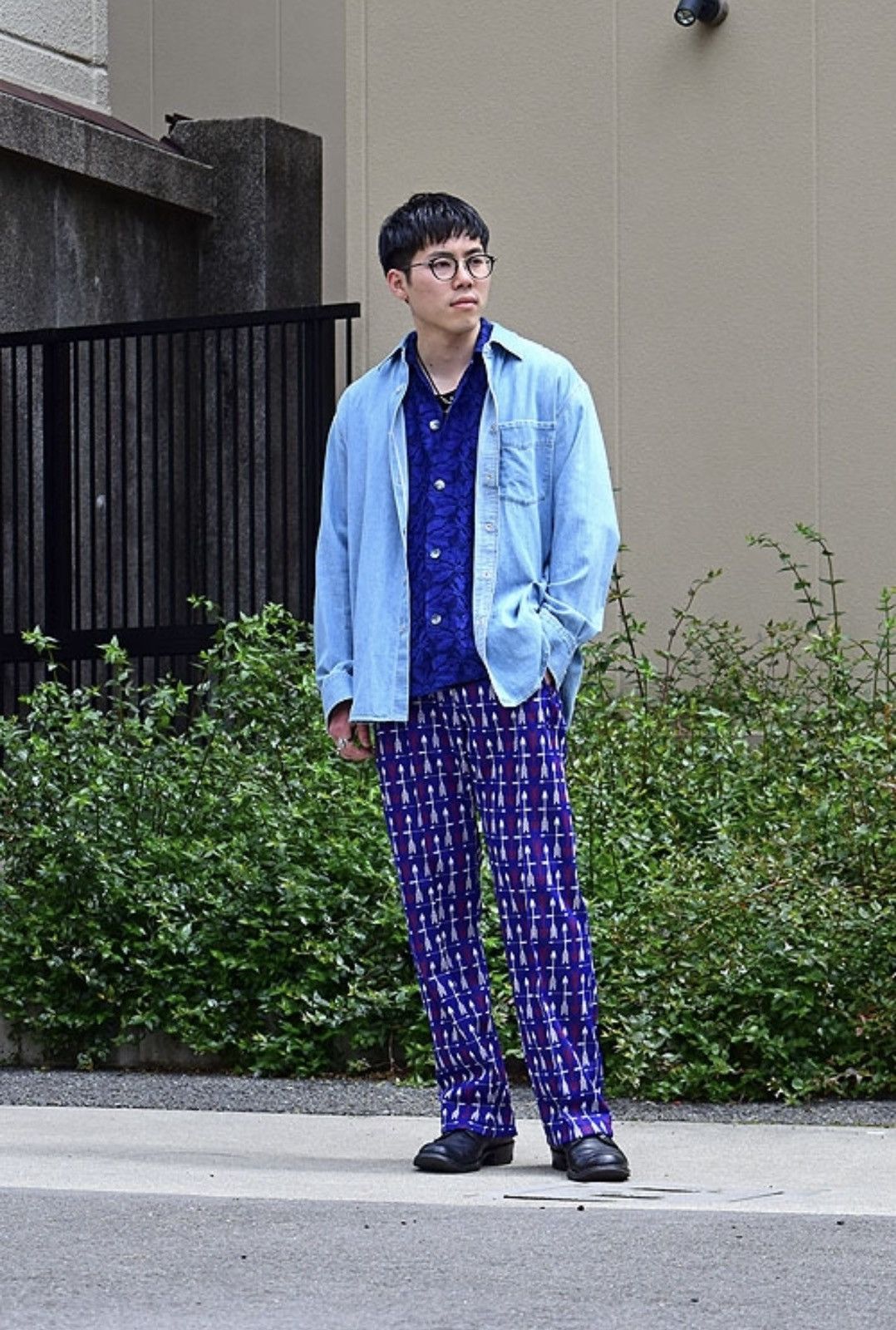 Needles !DS! DS23 Needles "Arrows" Butterfly Logo Blue Track Pants Size US 32 / EU 48 - 1 Thumbnail